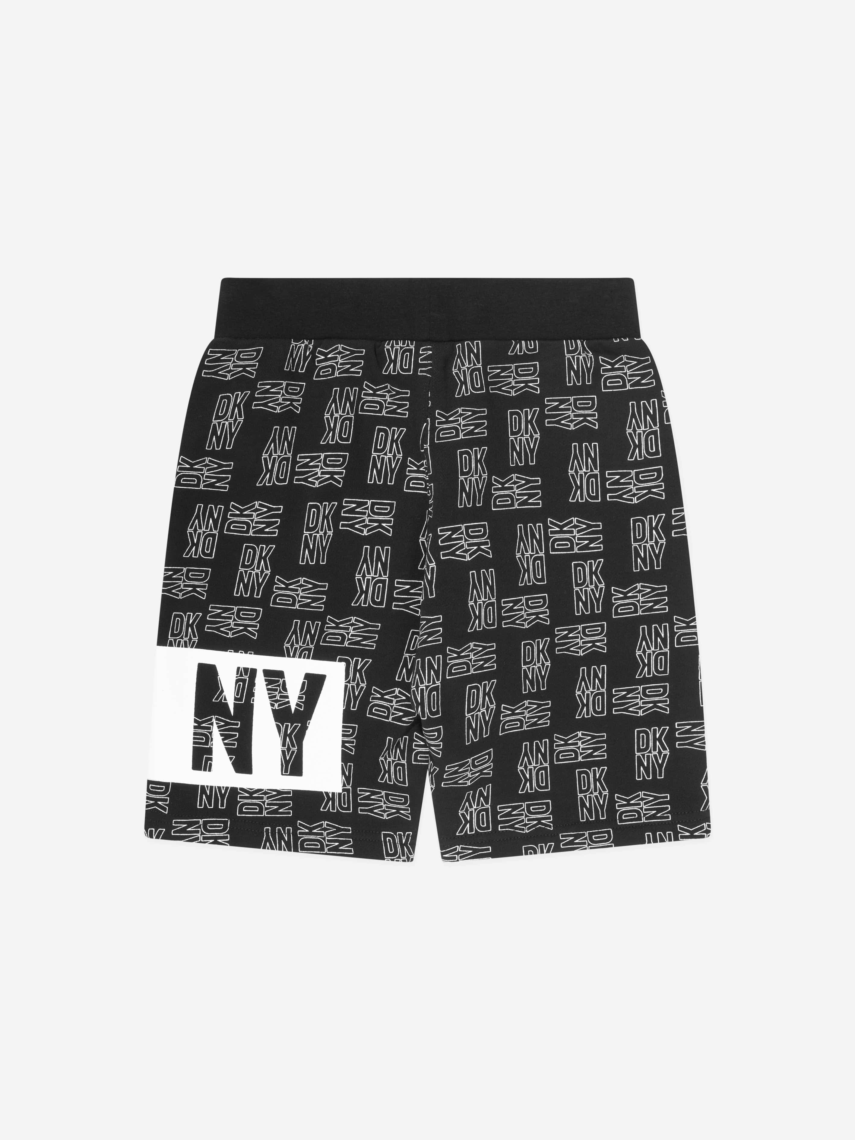 DKNY Kids Logo Bermuda Shorts in Black