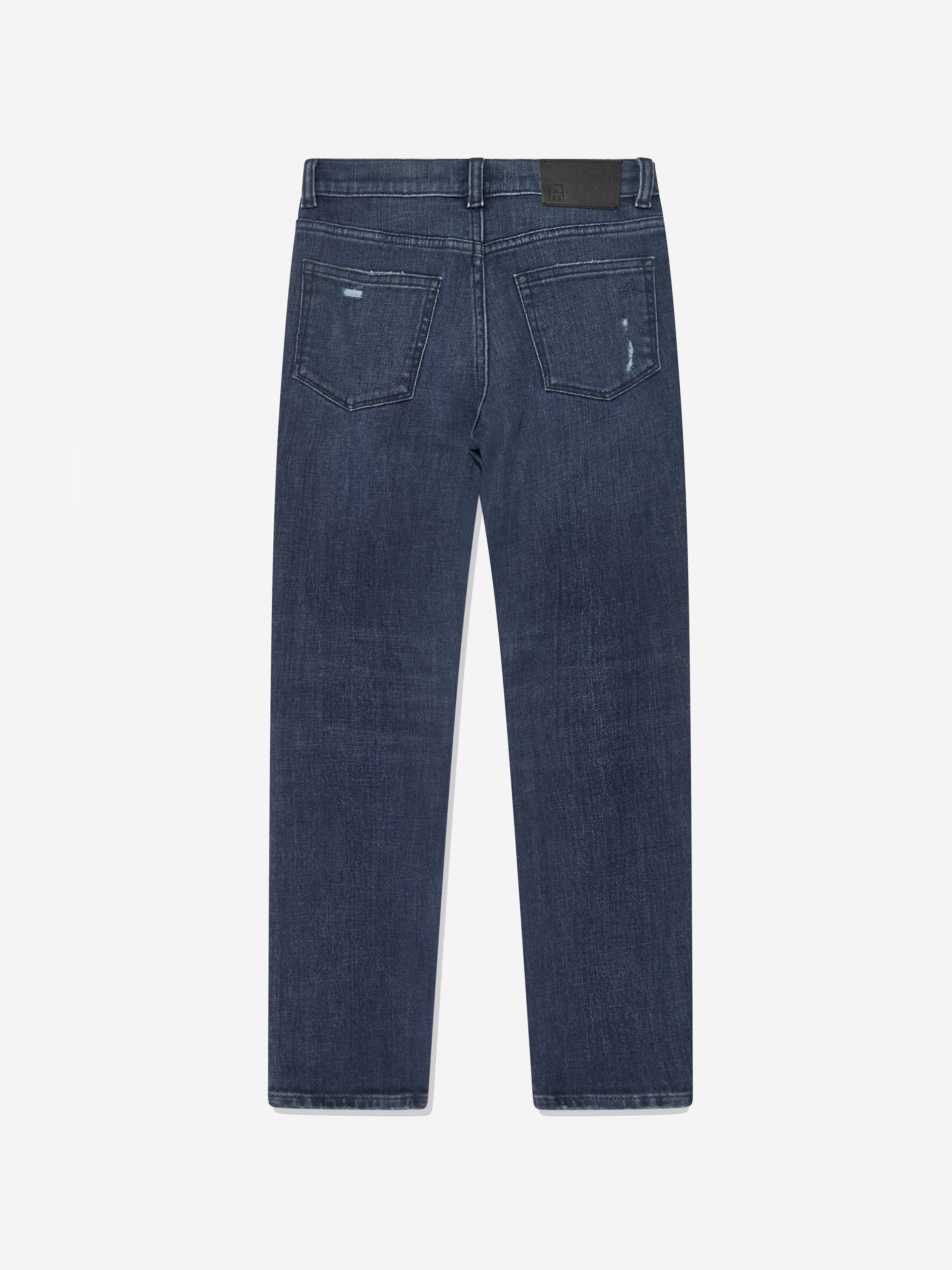 DL1961 Boys Brady Distressed Slim Jeans in Blue