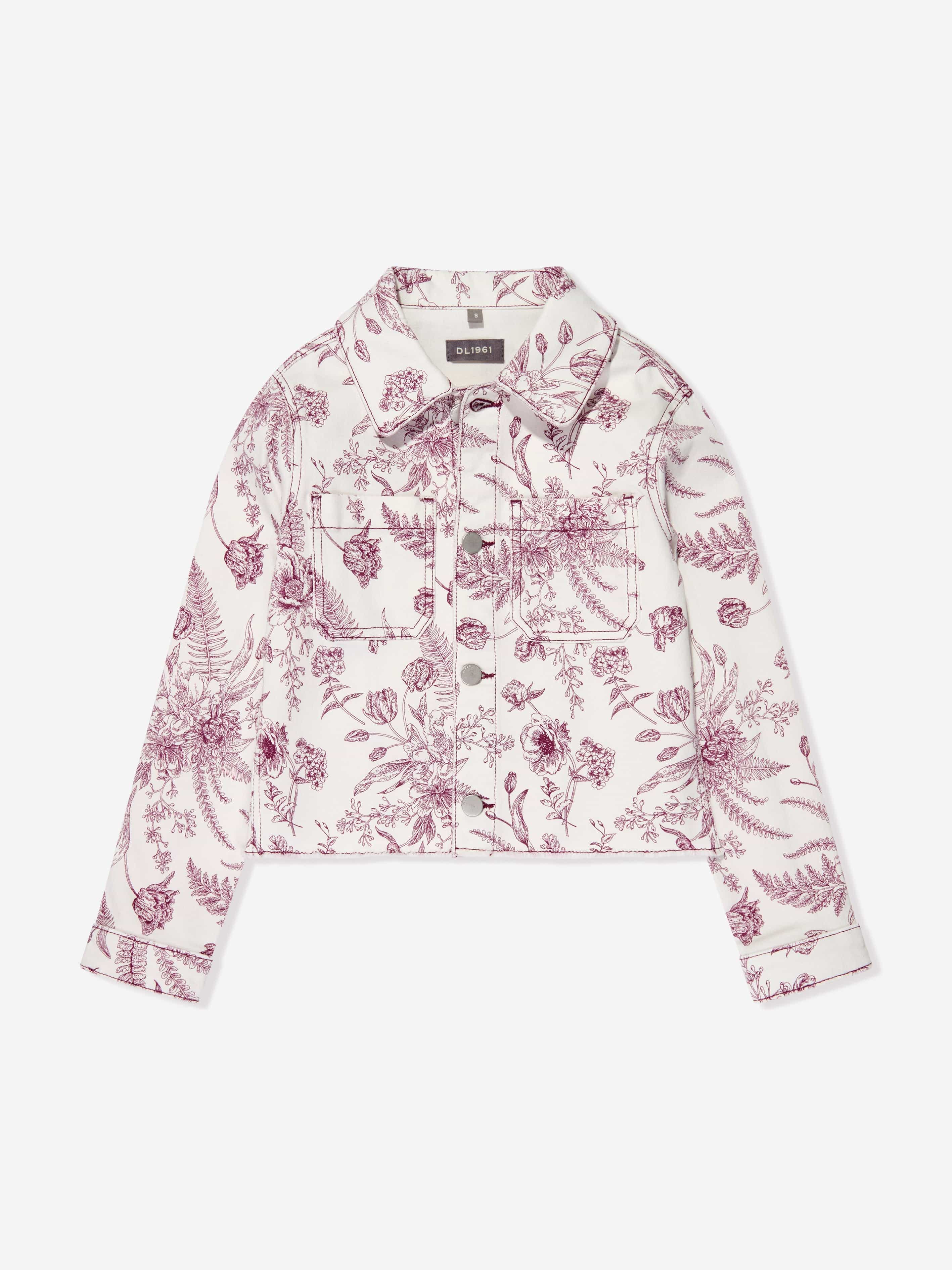 DL1961 Girls Botanical Manning Jacket in White