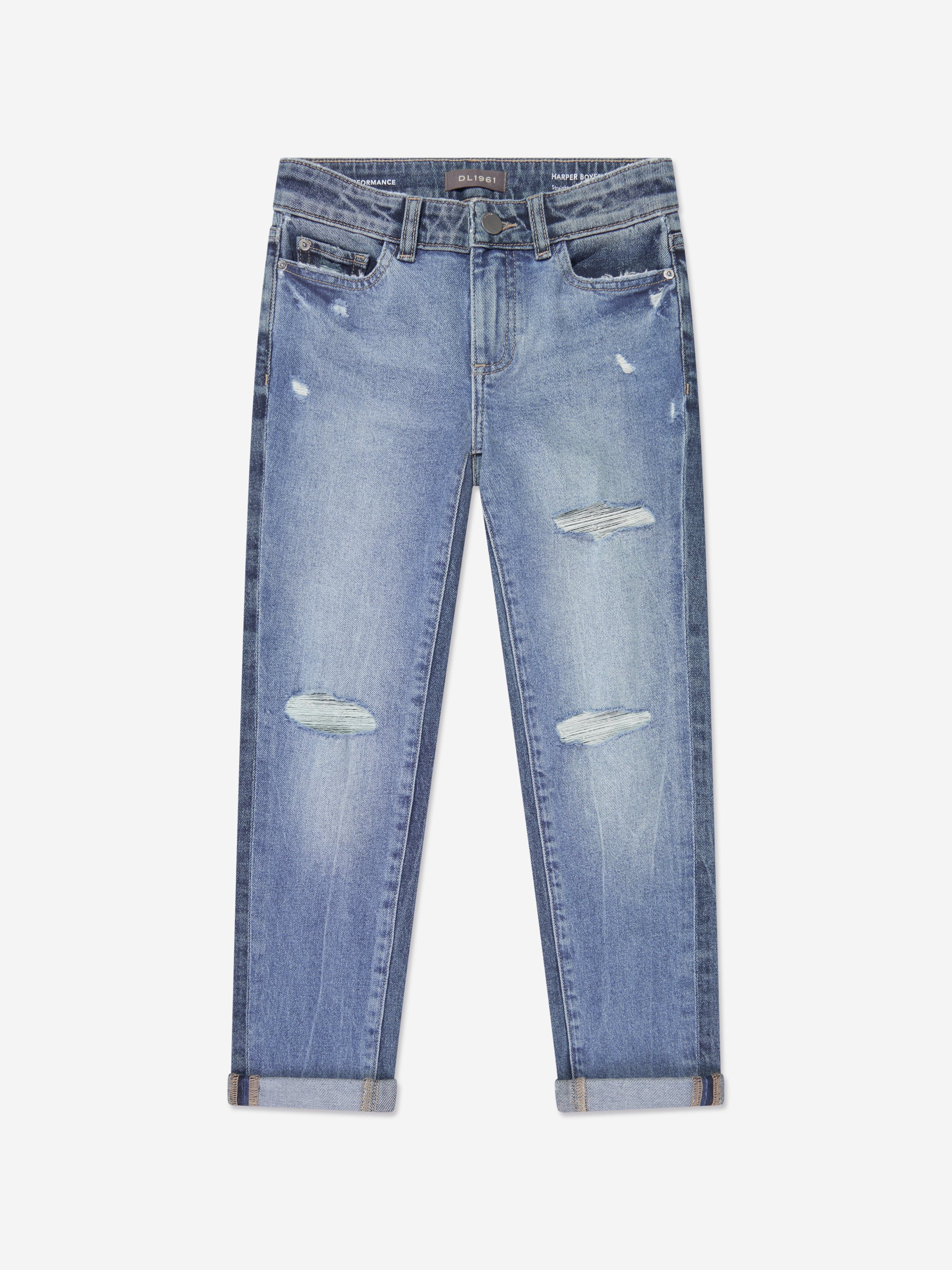 DL1961 Girls Harper Distressed Regular Jeans in Blue