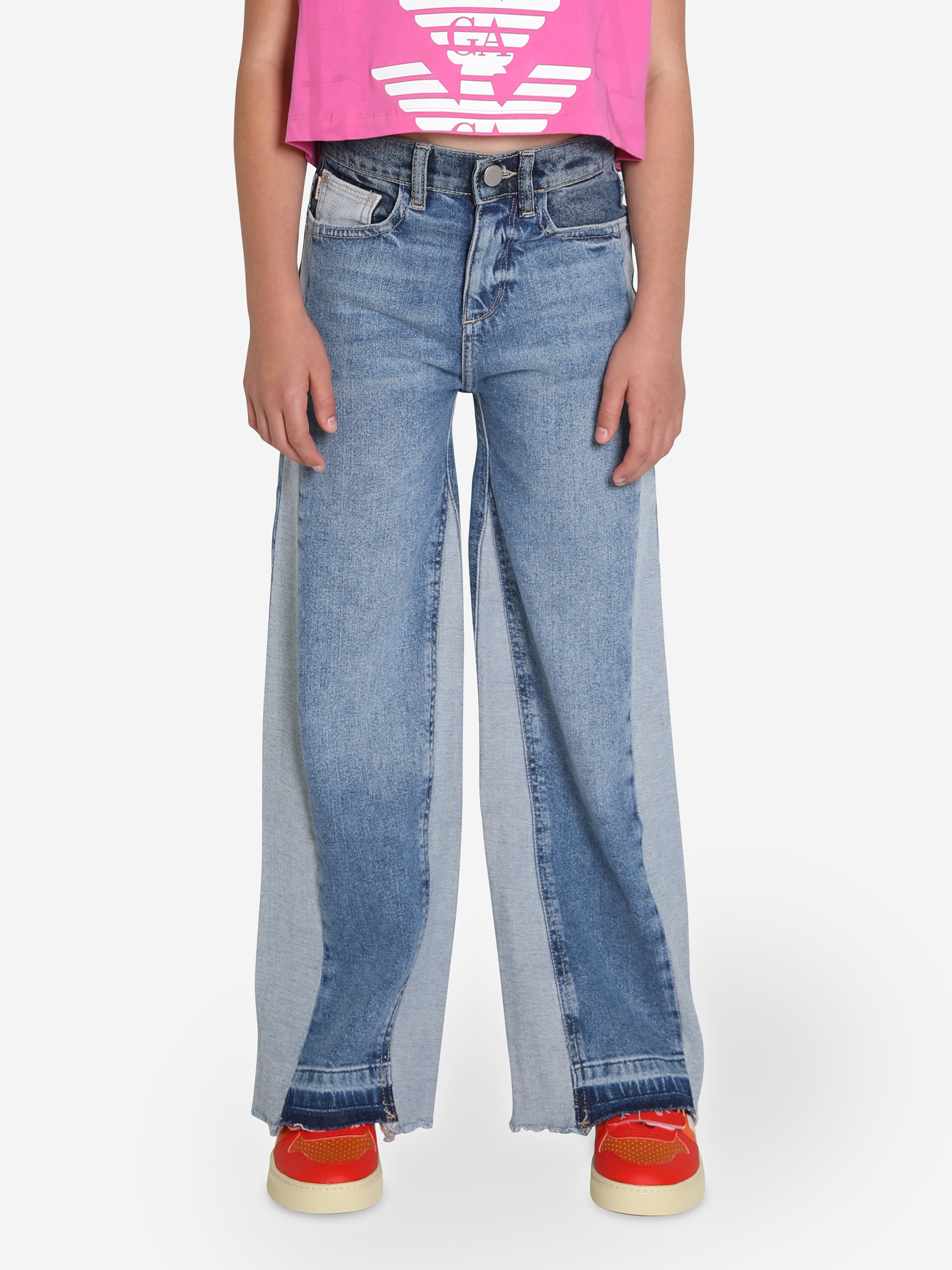 DL1961 Girls Lily Wide Leg Jeans in Blue