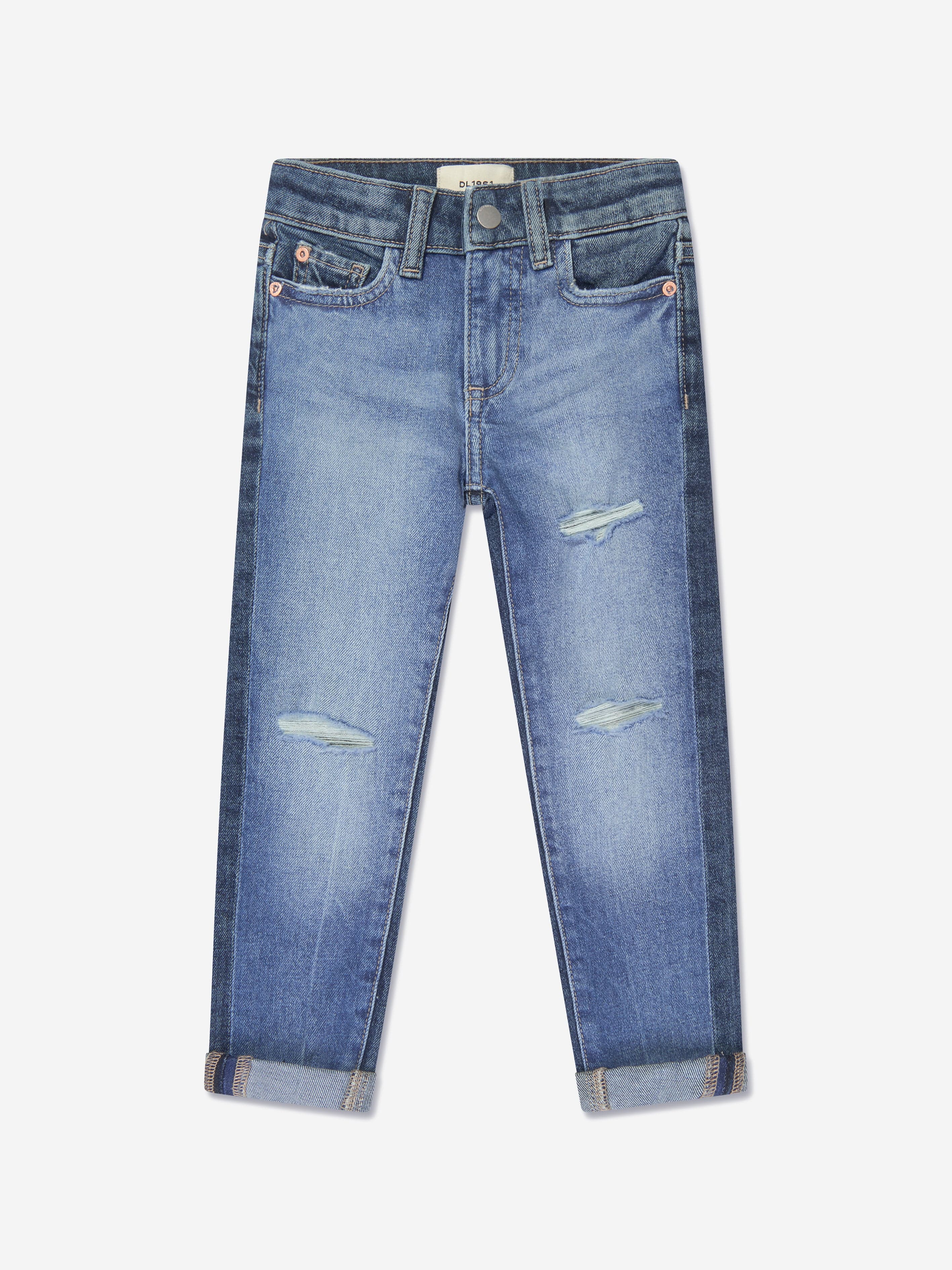 DL1961 Girls Harper Distressed Regular Jeans in Blue