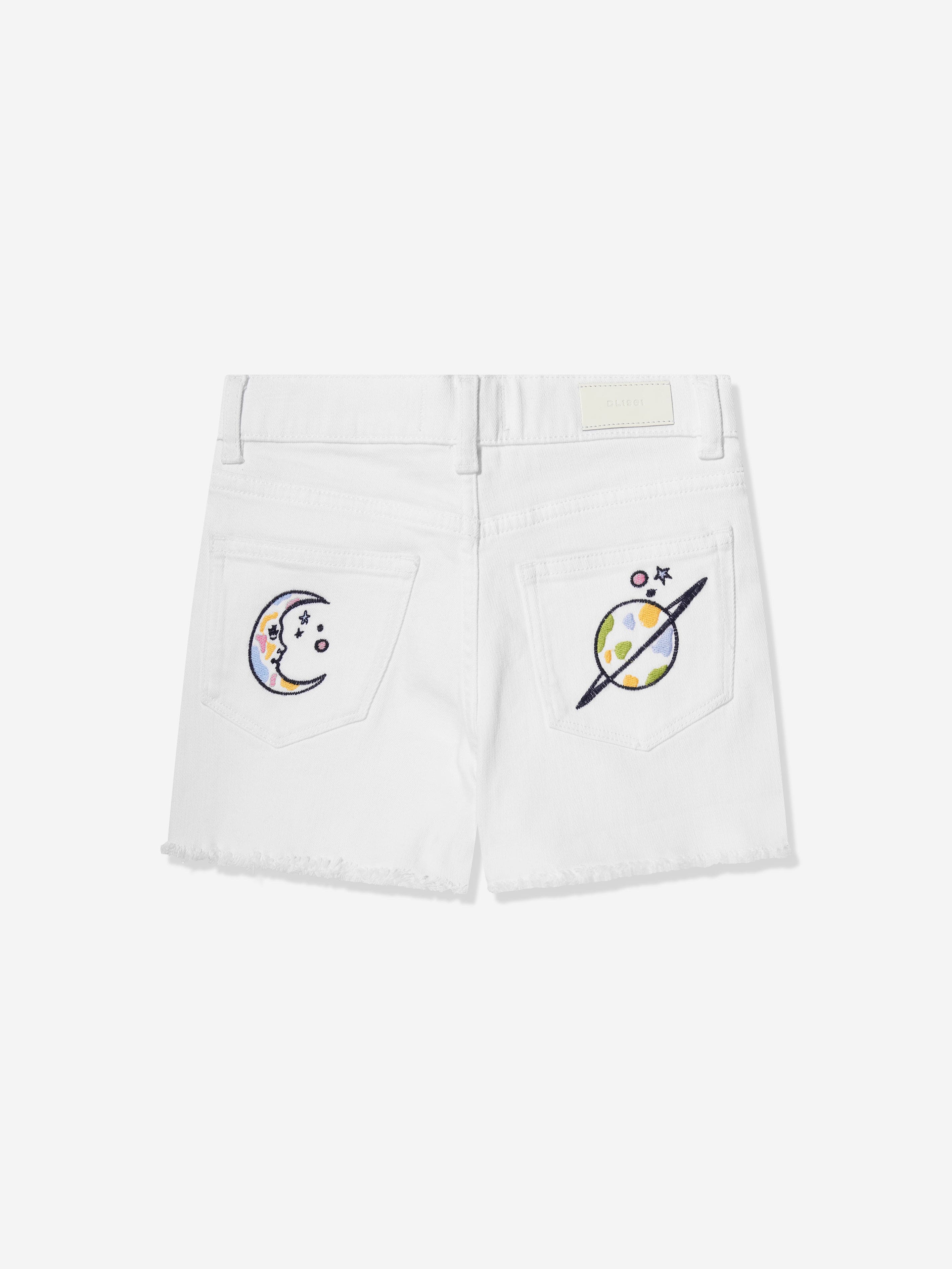 DL1961 Girls Lucy Star Sign Shorts in White