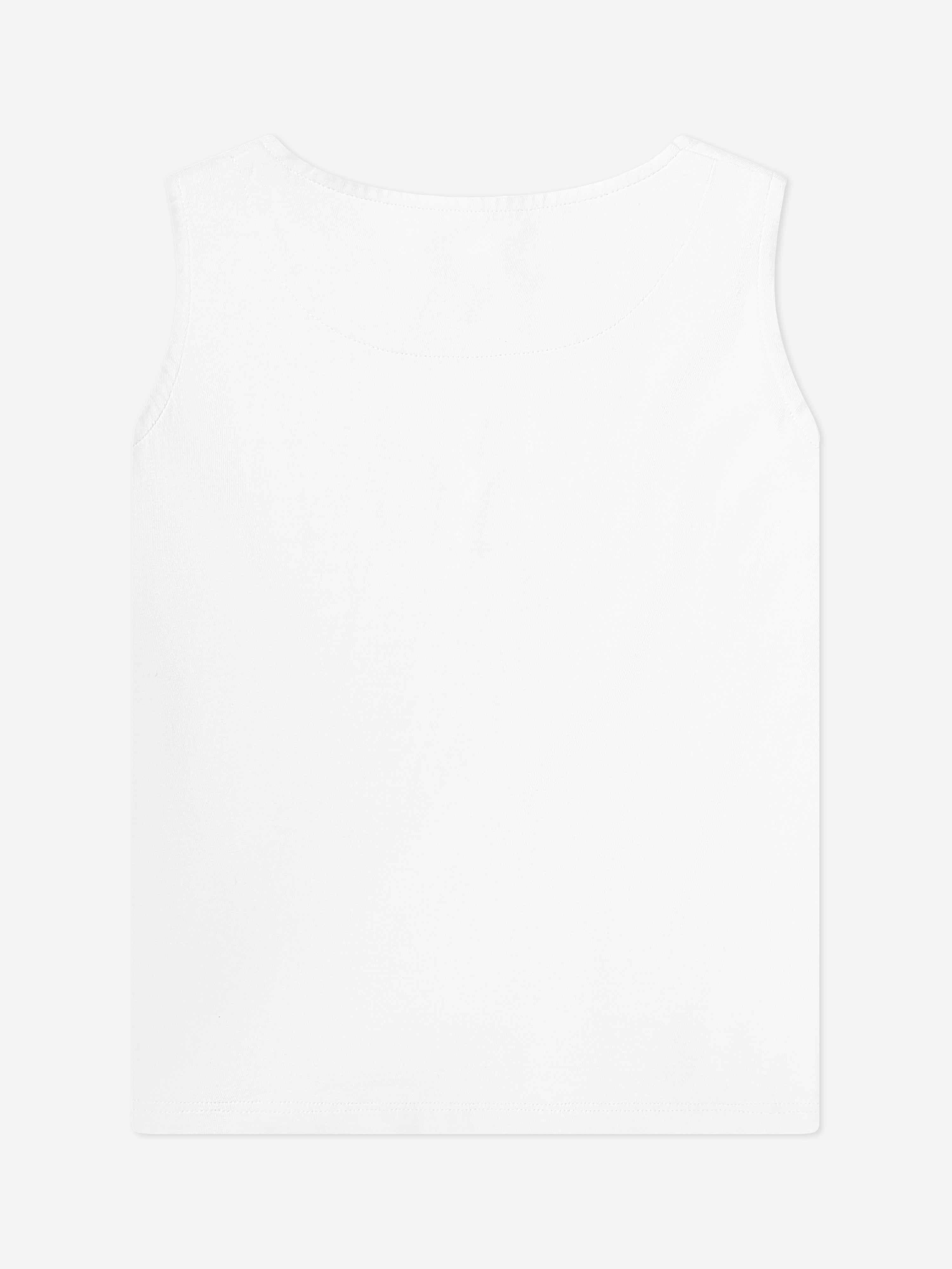 DL1961 Girls Marcie Logo Tank Top in White