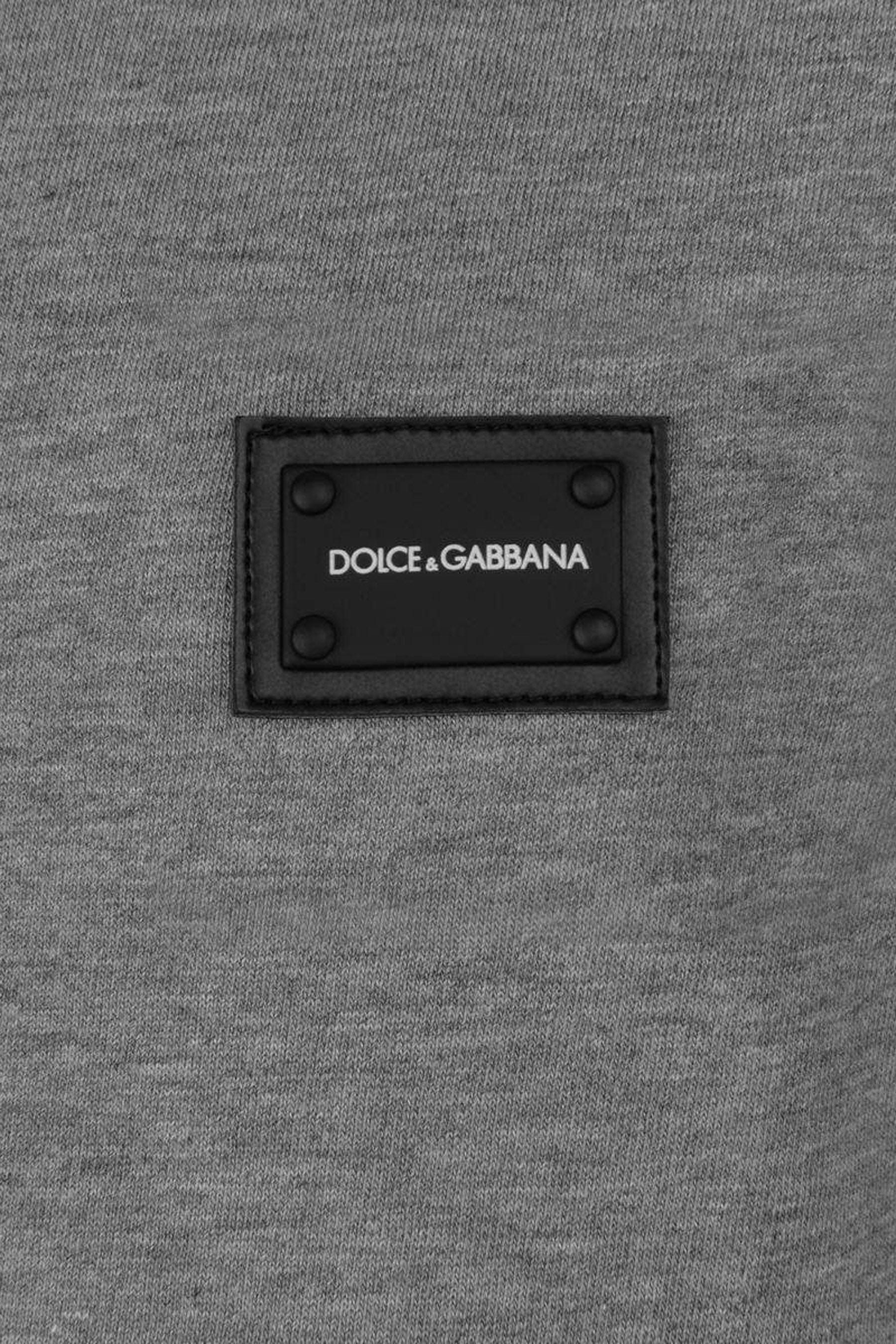 Dolce & Gabbana Boys Cotton Jersey Logo T-Shirt in Grey