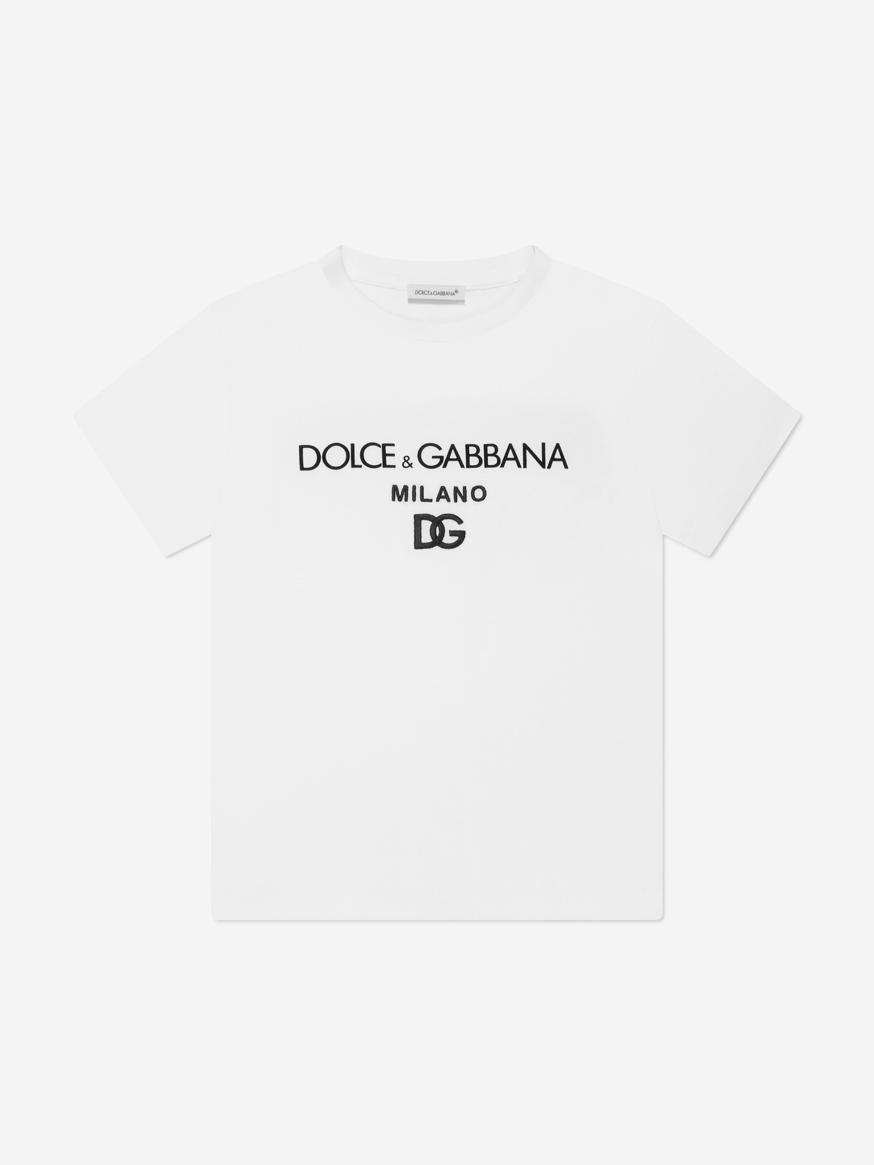 Dolce & Gabbana Boys Logo T-Shirt in White