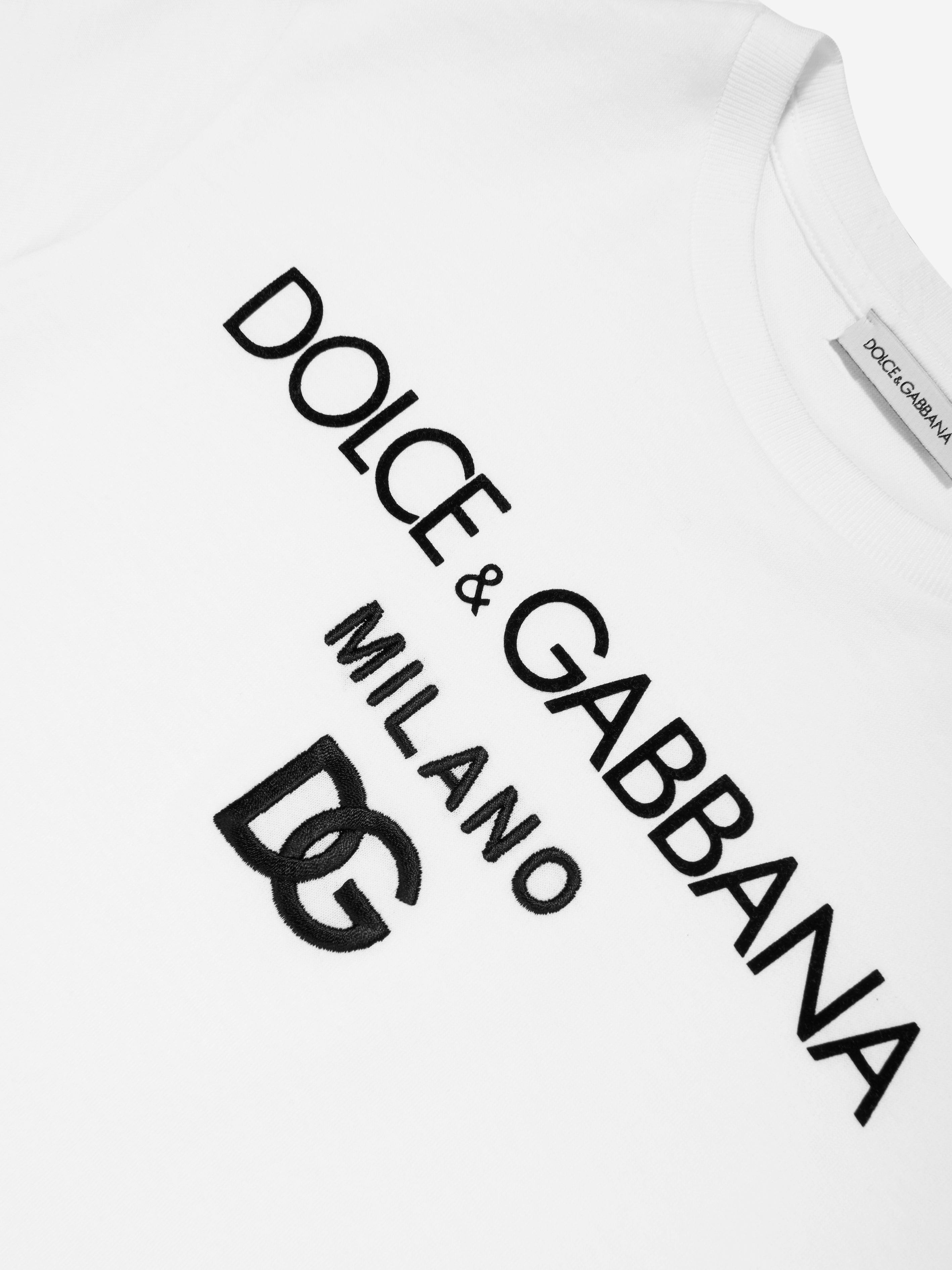 Dolce & Gabbana Boys Logo T-Shirt in White