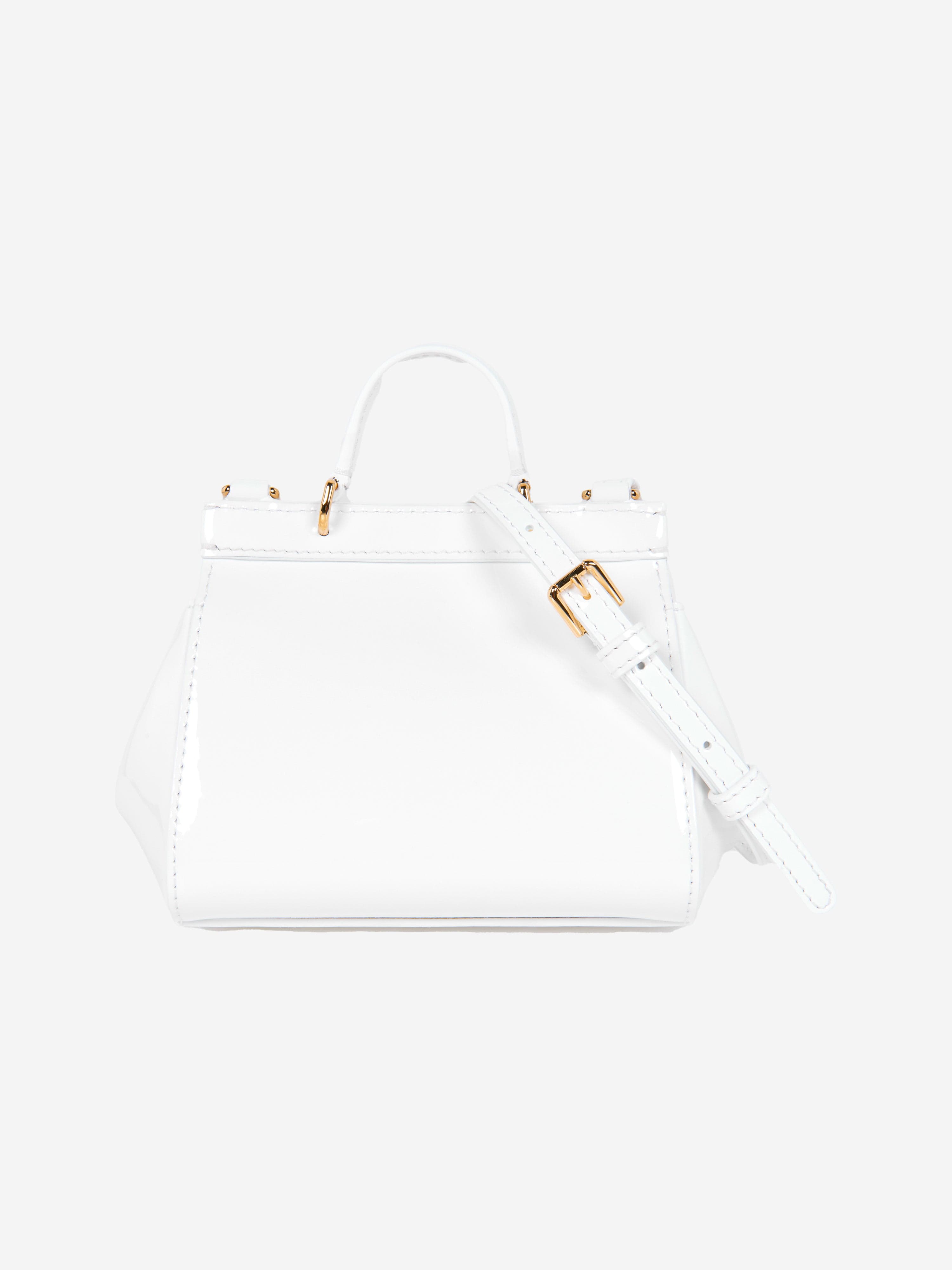 Dolce & Gabbana Girls Patent Leather Branded Shoulder Bag (H: 14cm)