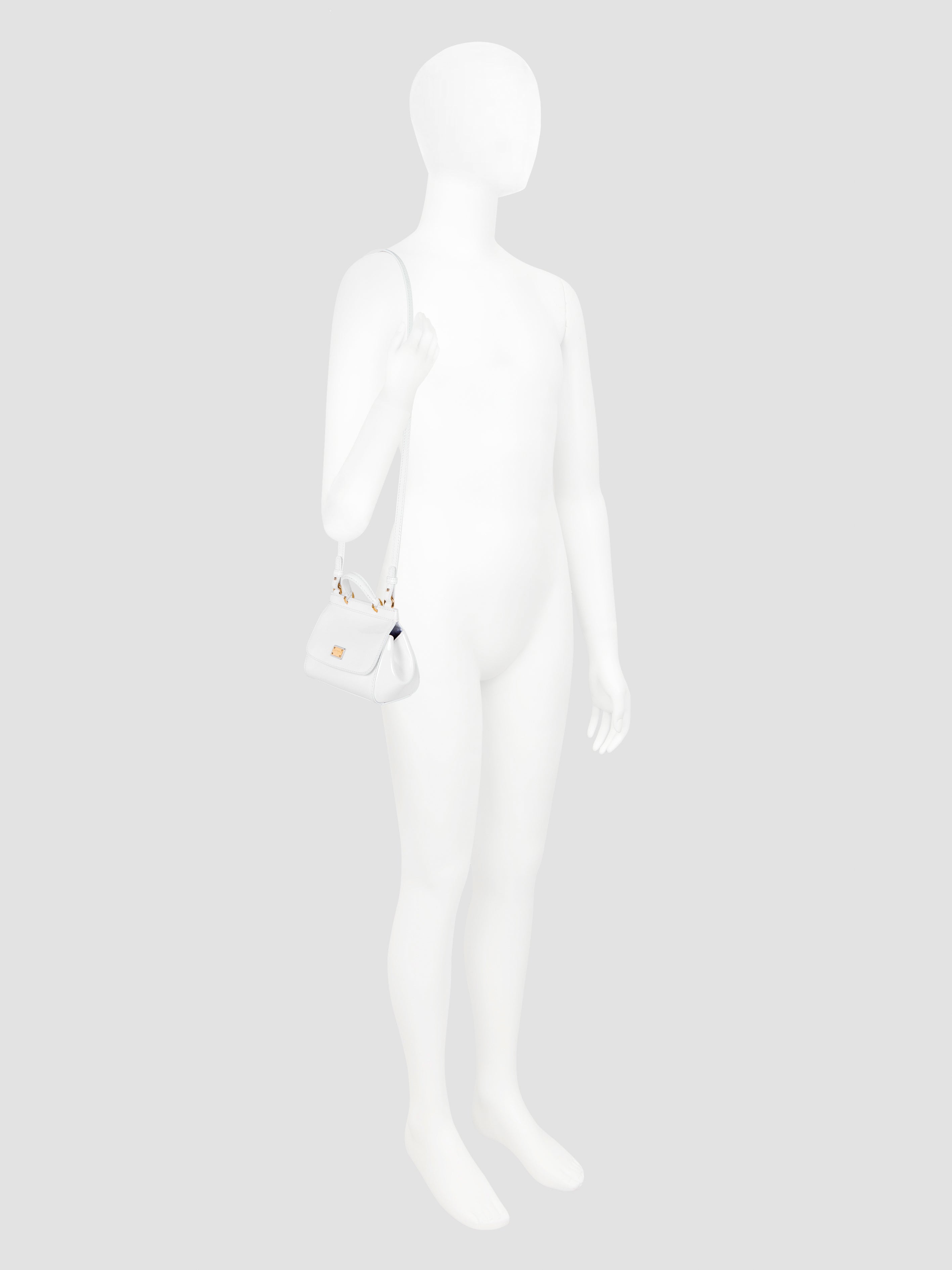 Dolce & Gabbana Girls Patent Leather Branded Shoulder Bag (H: 14cm)