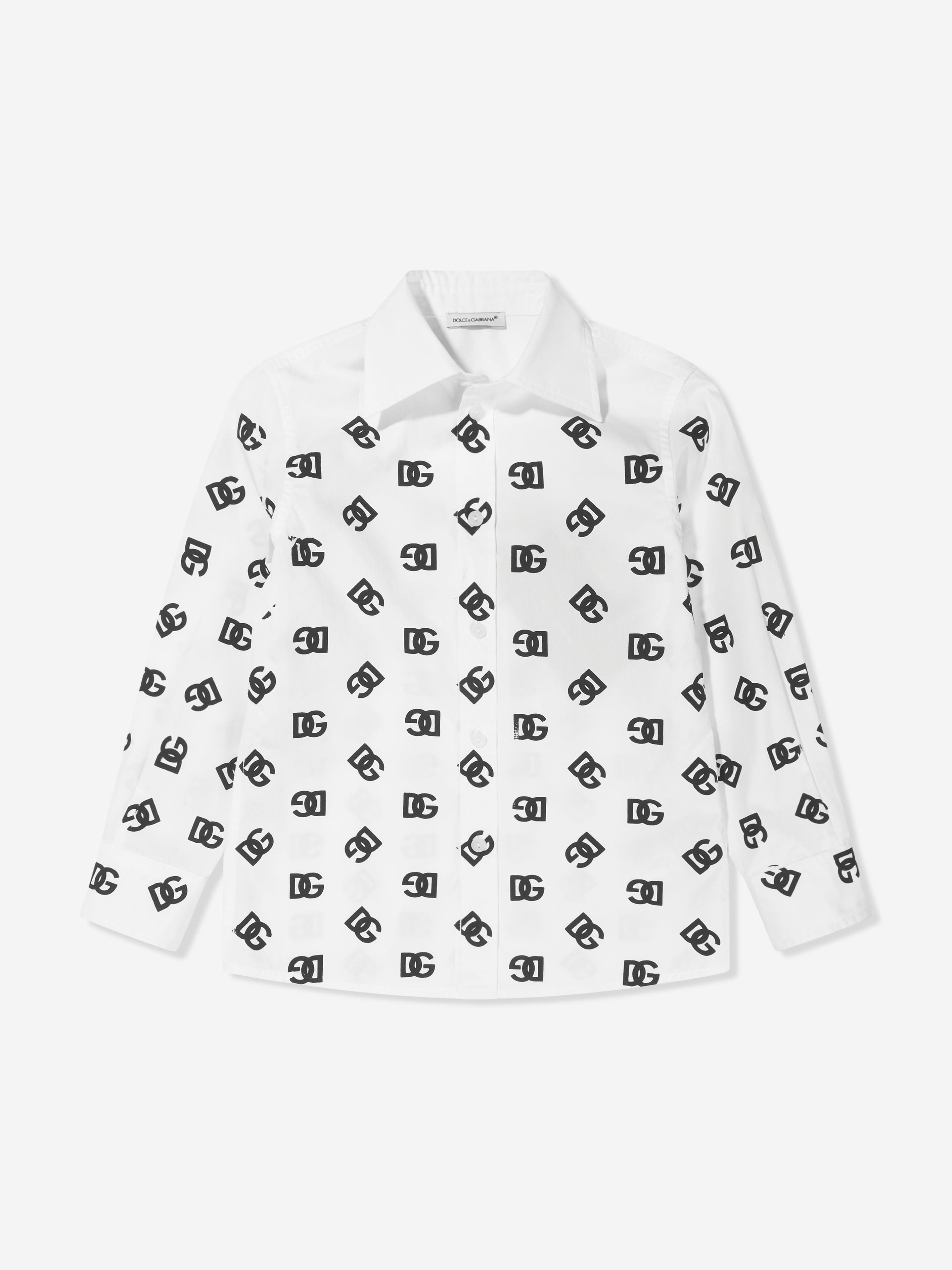 Dolce & Gabbana Boys Long Sleeve All Over Logo Shirt