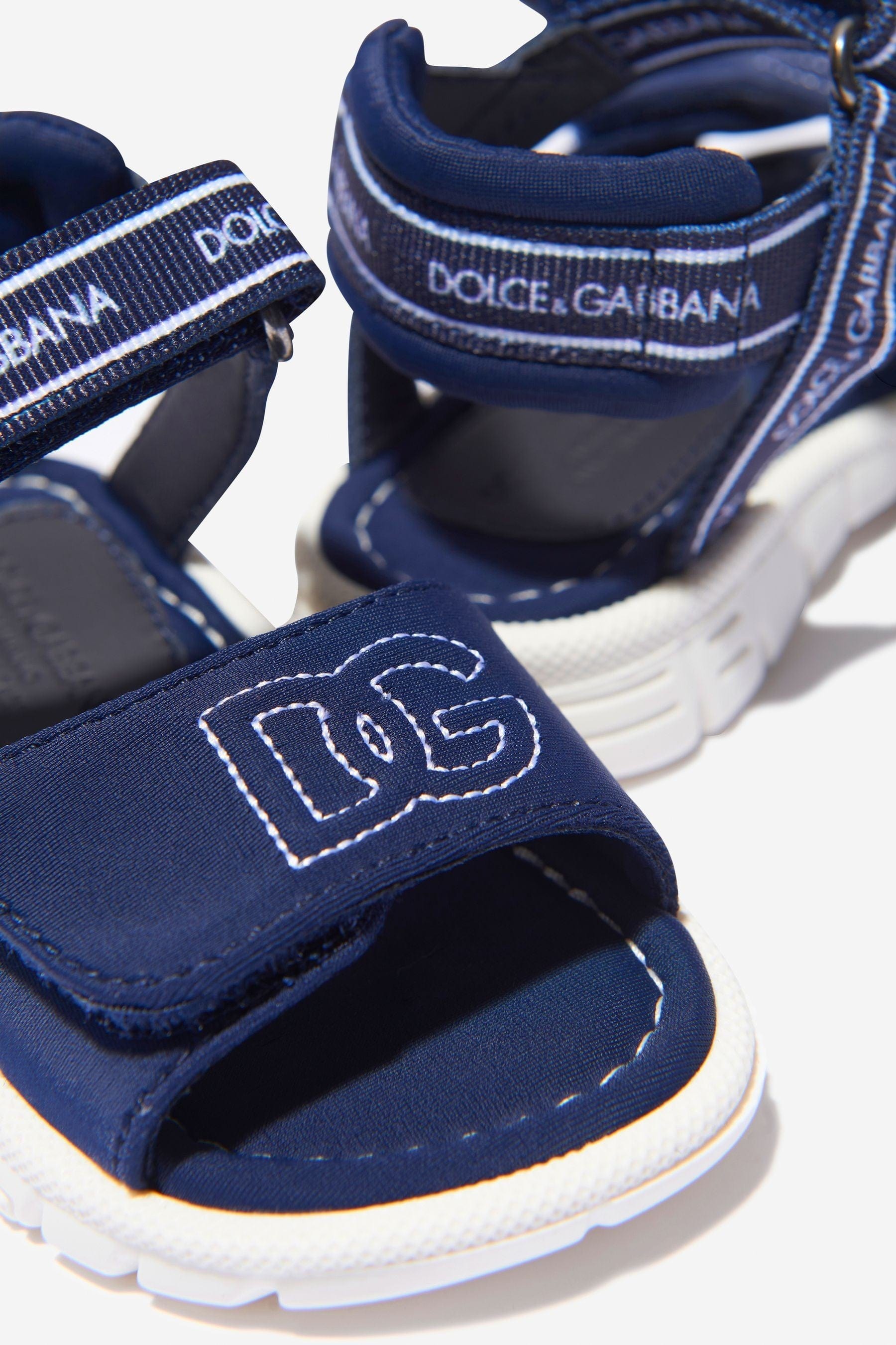 Dolce & Gabbana Unisex Lycra Logo Strap Sandals