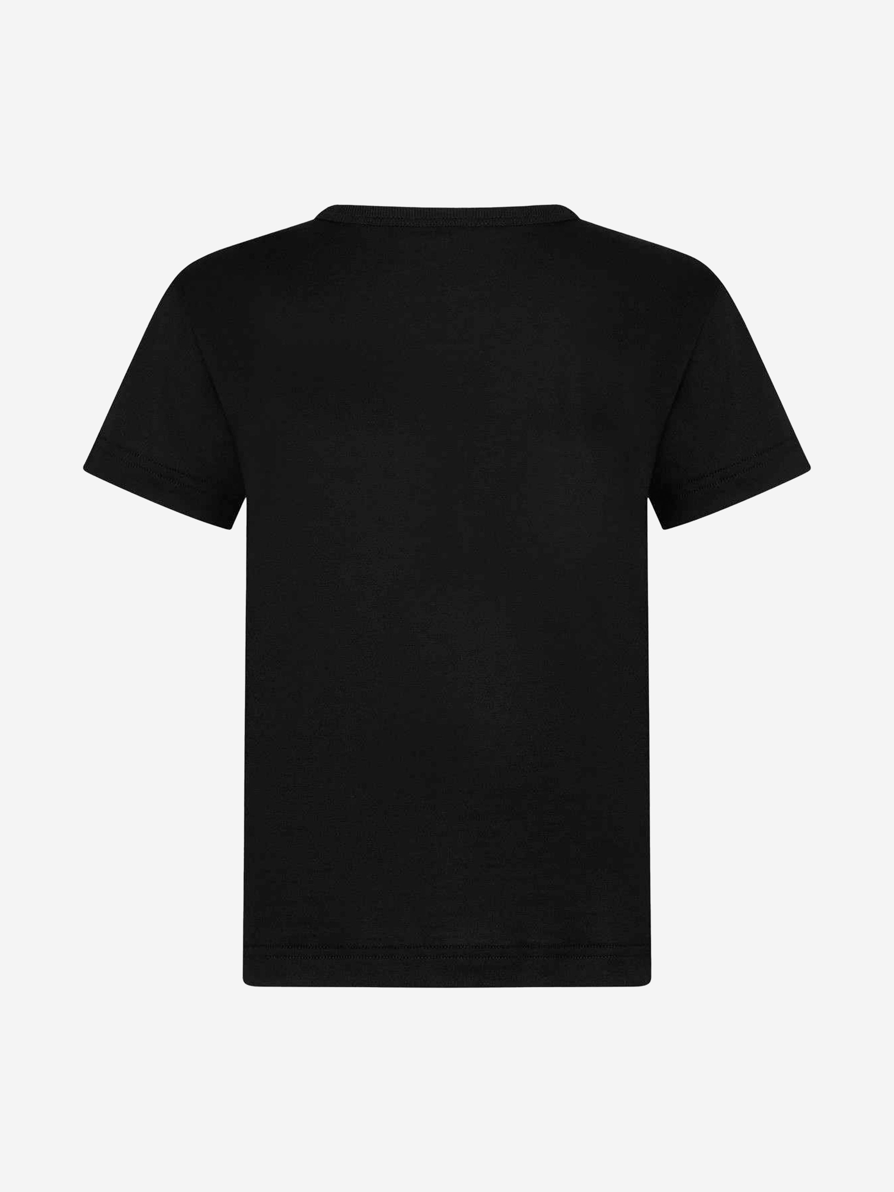 Dolce & Gabbana Boys Cotton Jersey Logo T-Shirt in Black