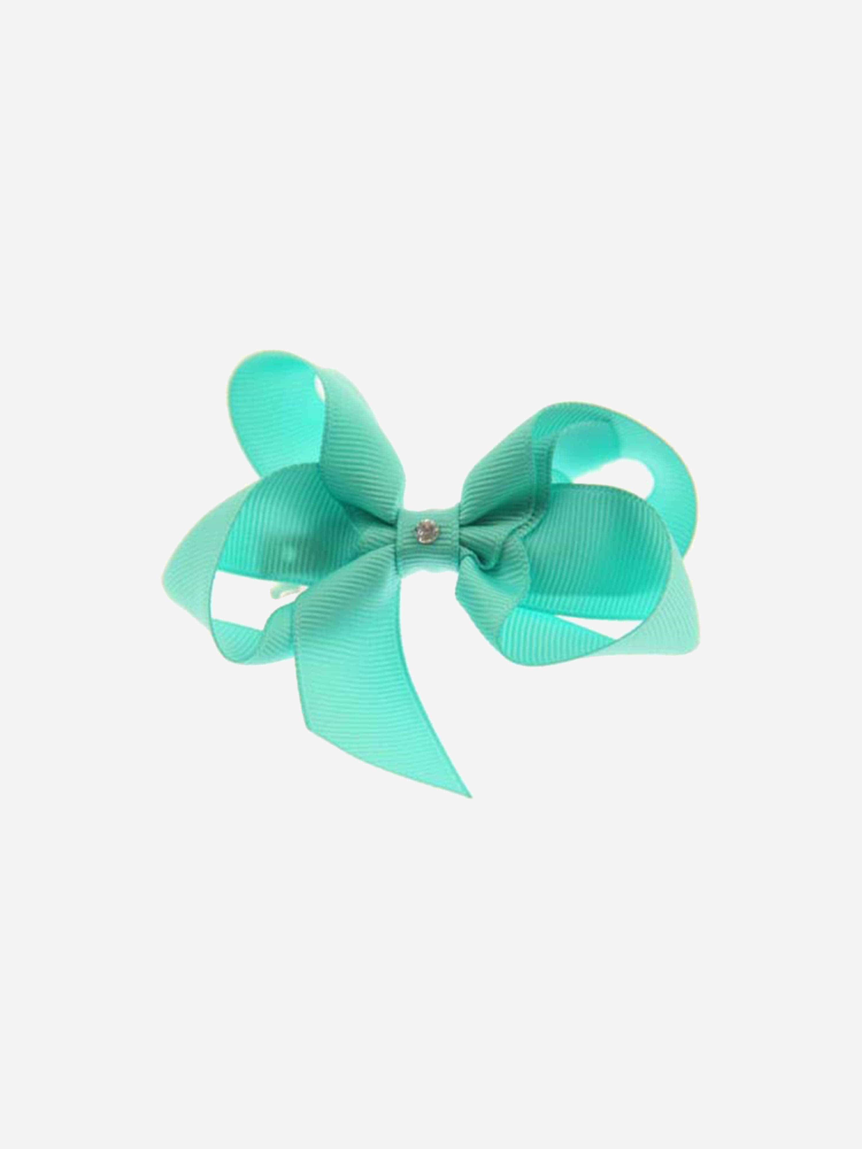 Dotty Daydreams Girls Aqua Bow Hairclip