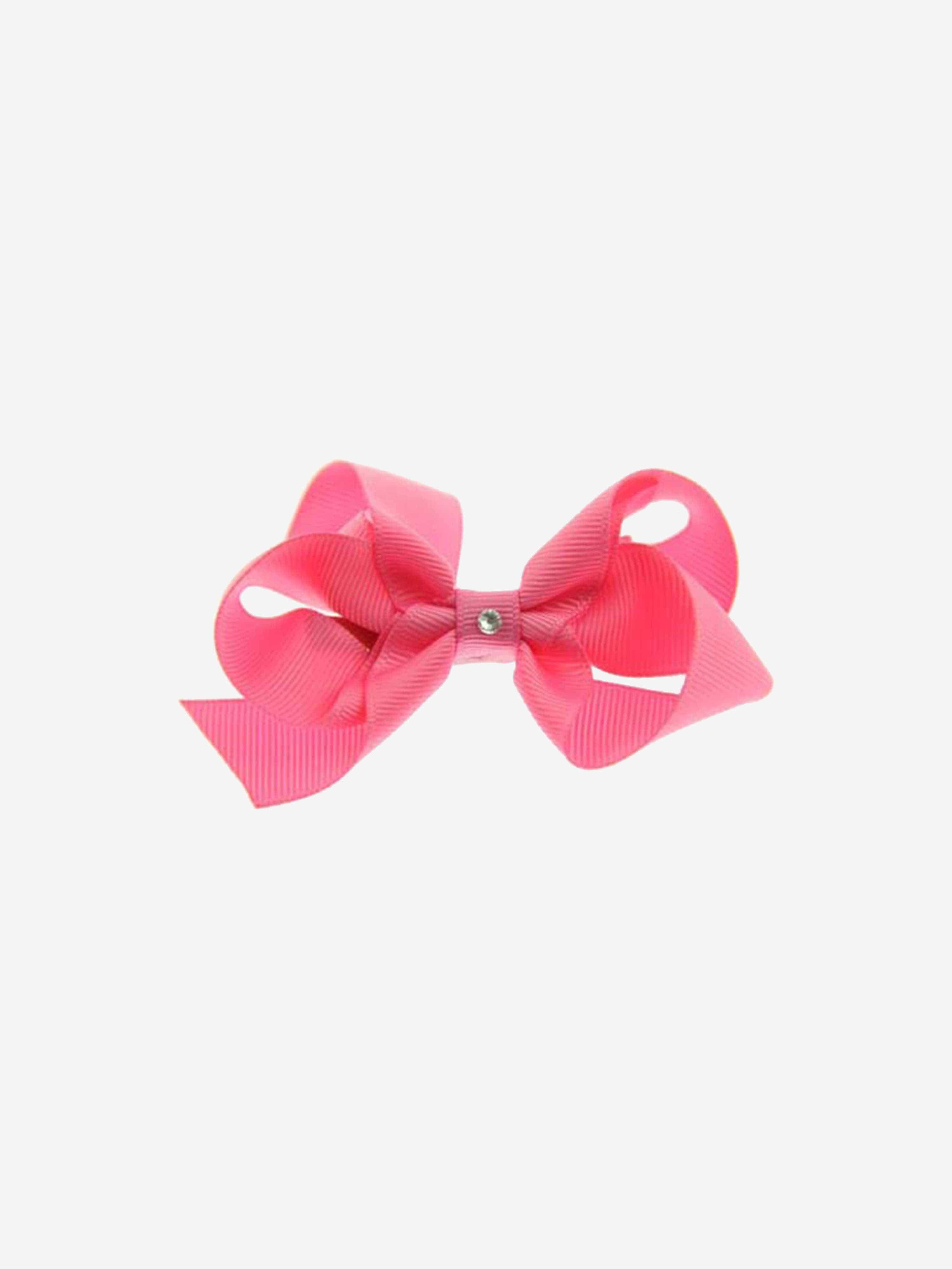 Dotty Daydreams Girls Bright Pink Bow Hairclip