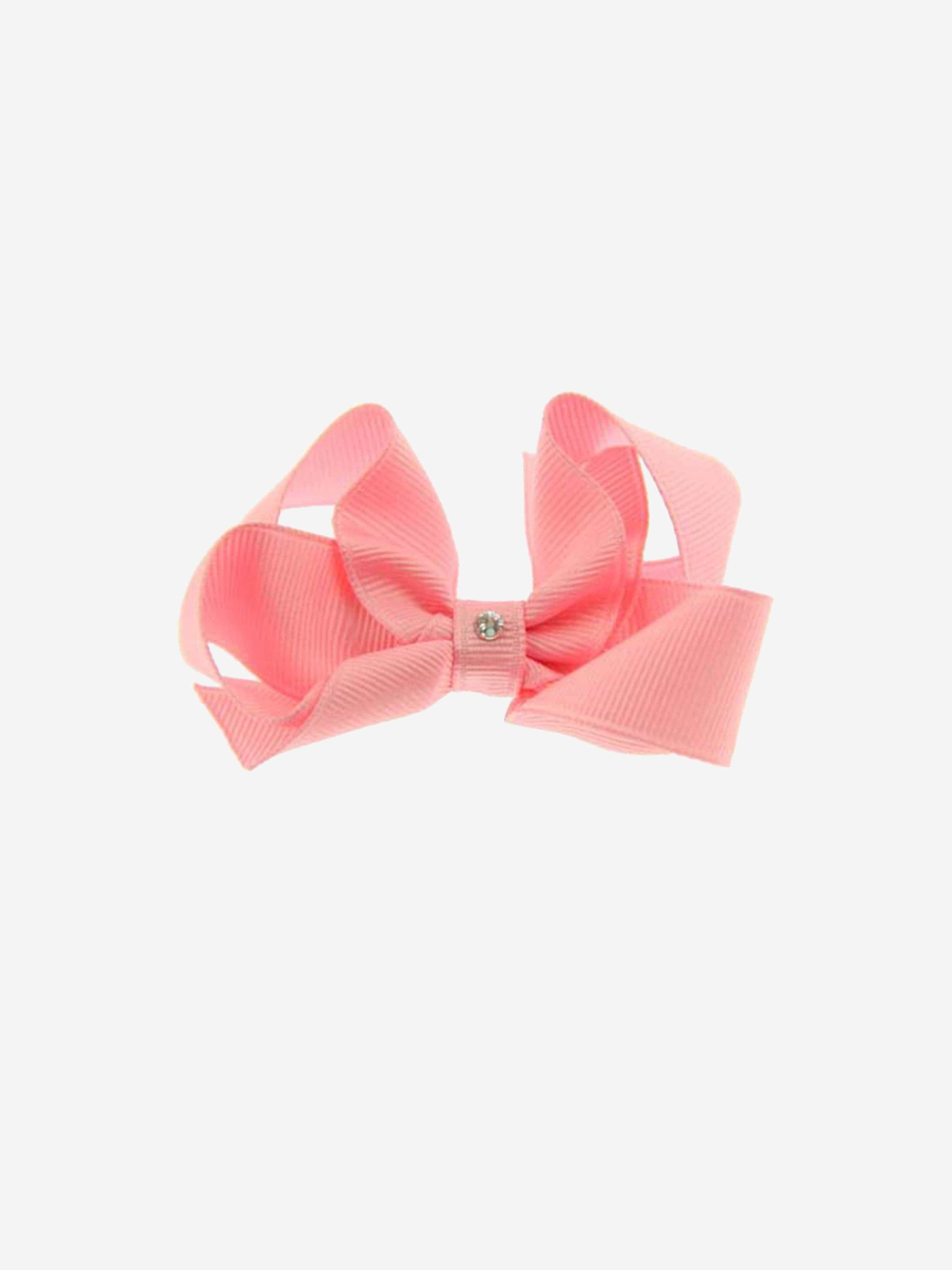 Dotty Daydreams Girls Coral Bow Hairclip