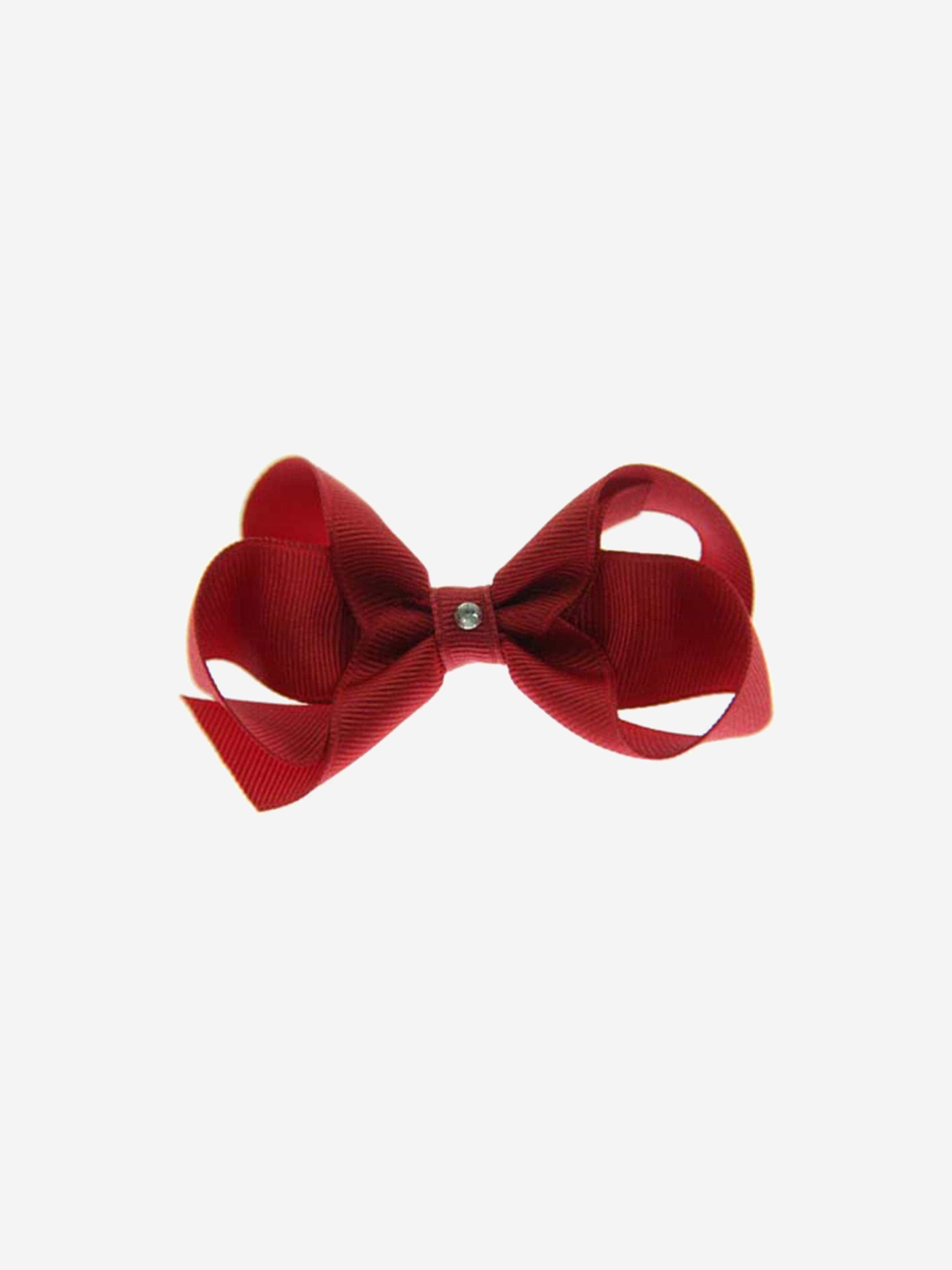 Dotty Daydreams Girls Cranberry Bow Hairclip