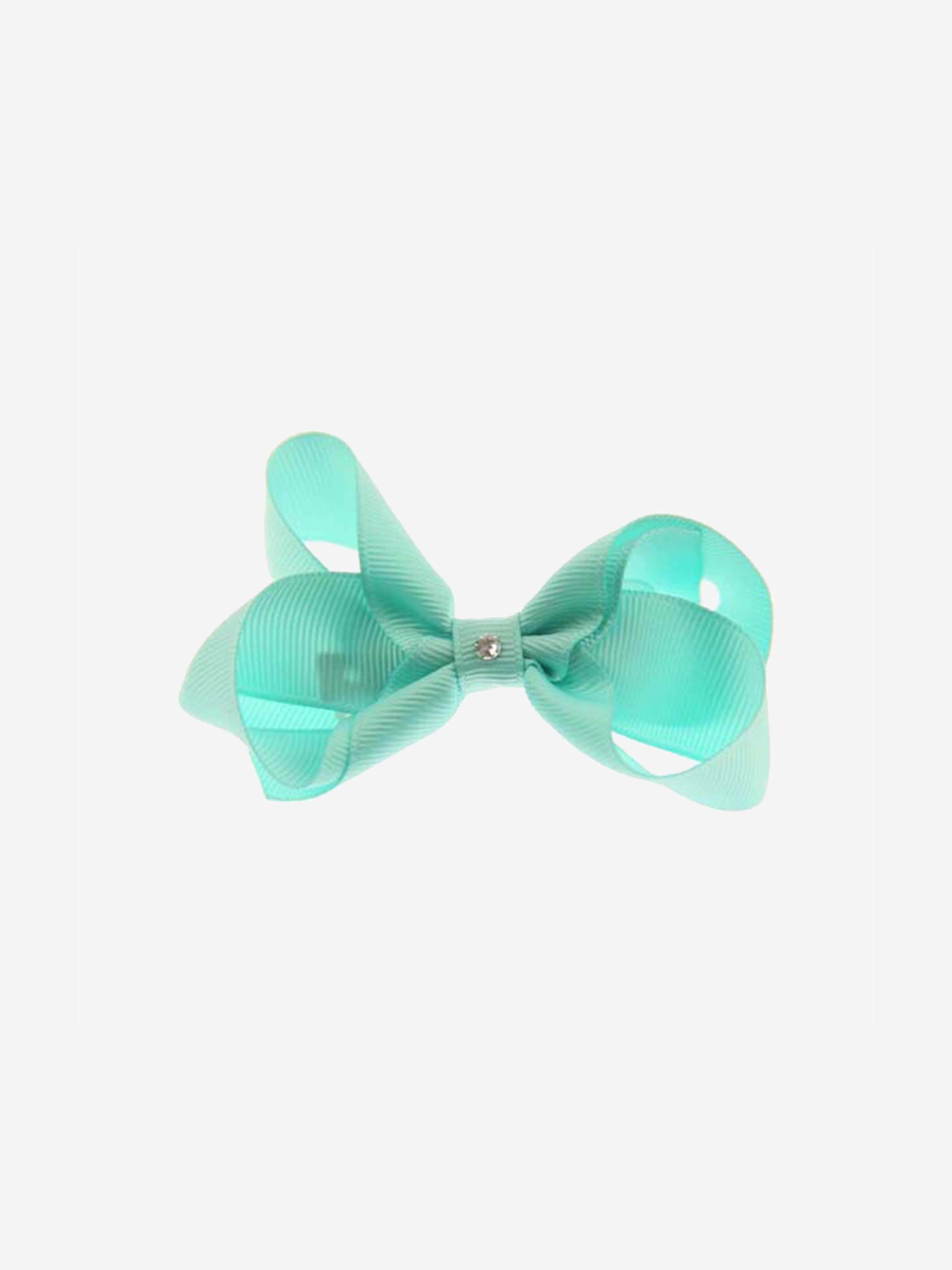 Dotty Daydreams Girls Tropic Green Bow Hairclip