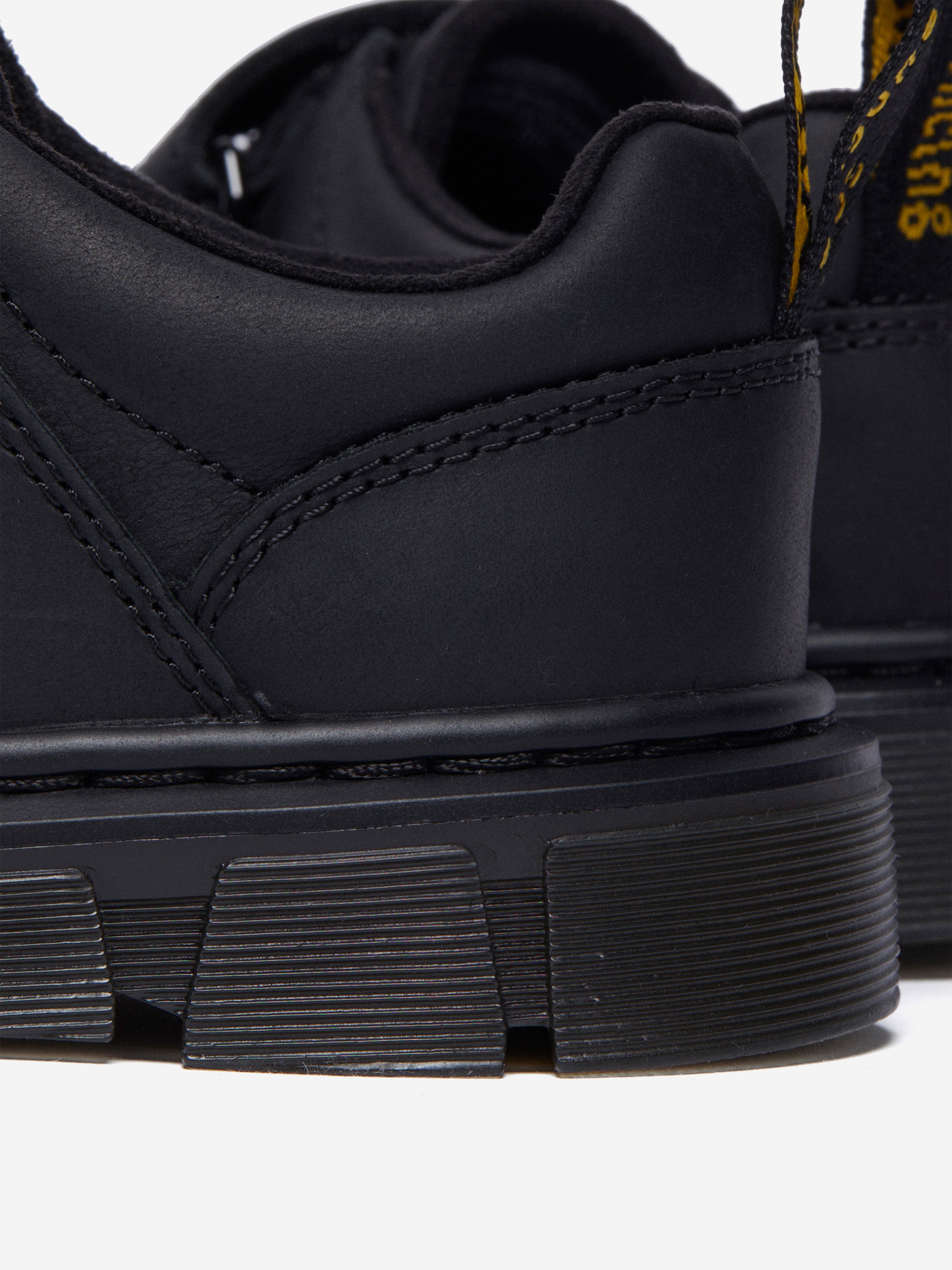 Dr Martens Boys Raffe Leather Strap Shoes in Black