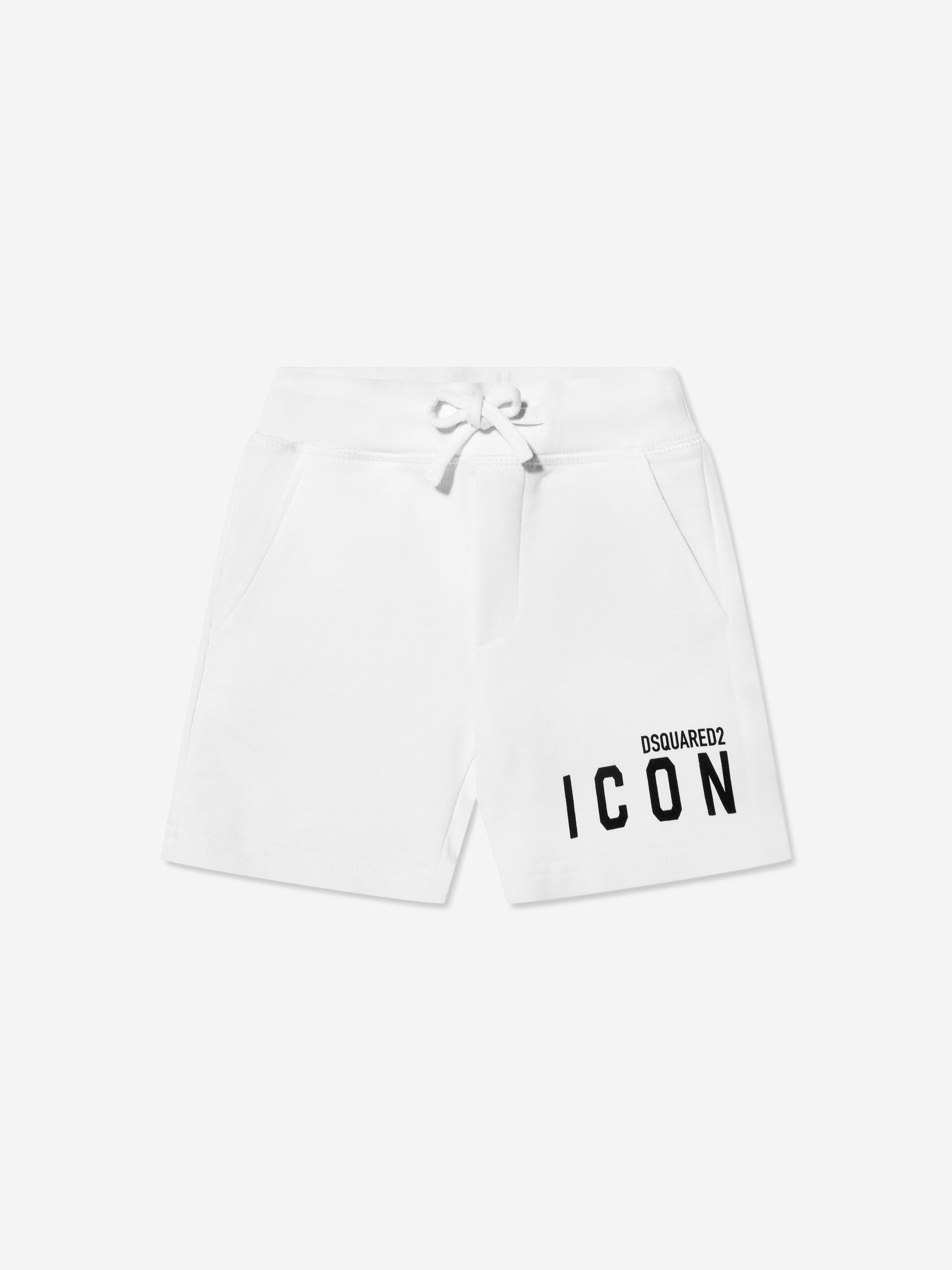 Dsquared2 Kids Ivcon Logo Shorts in White