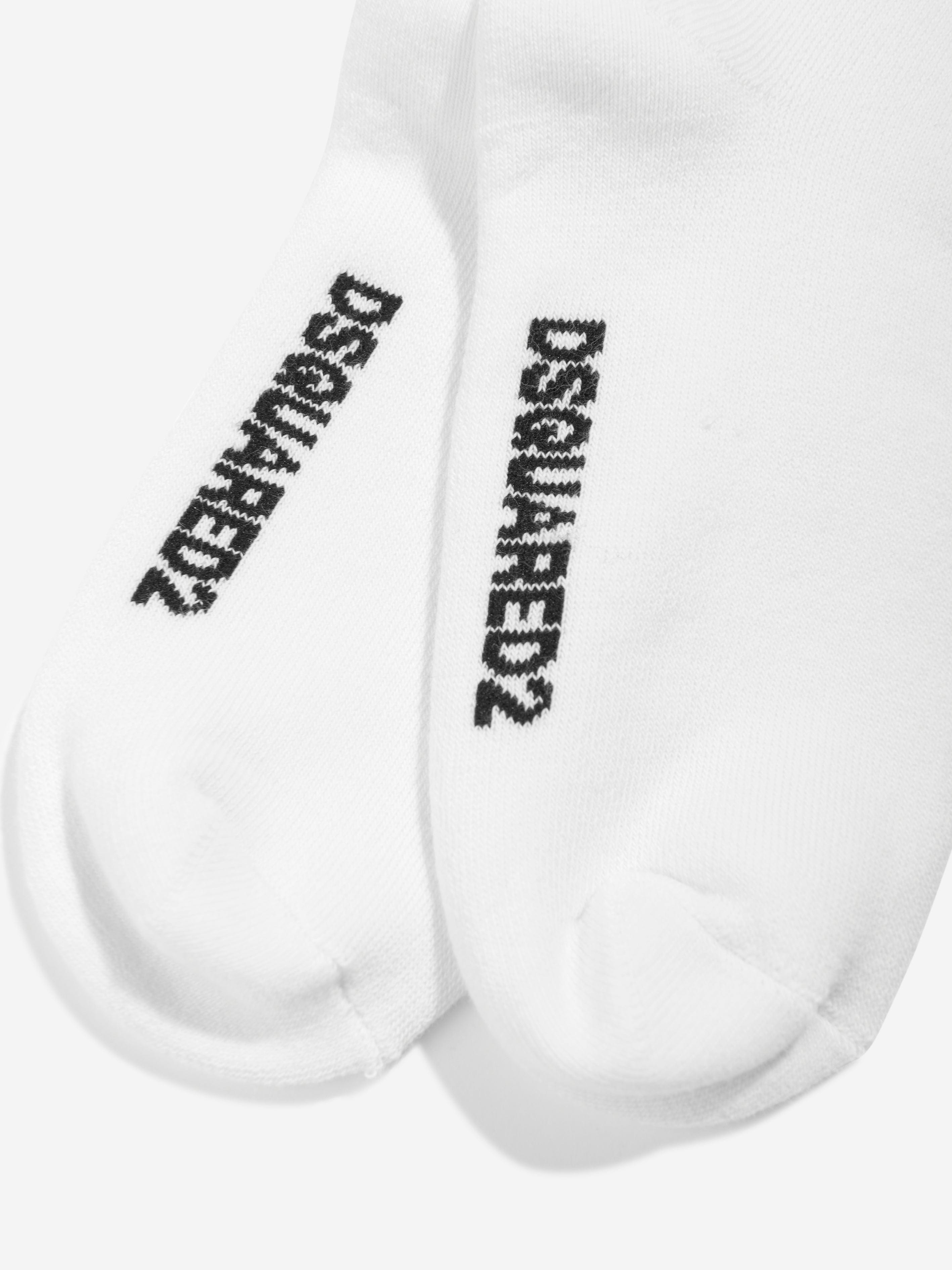 Dsquared2 Kids Icon Logo Socks in White