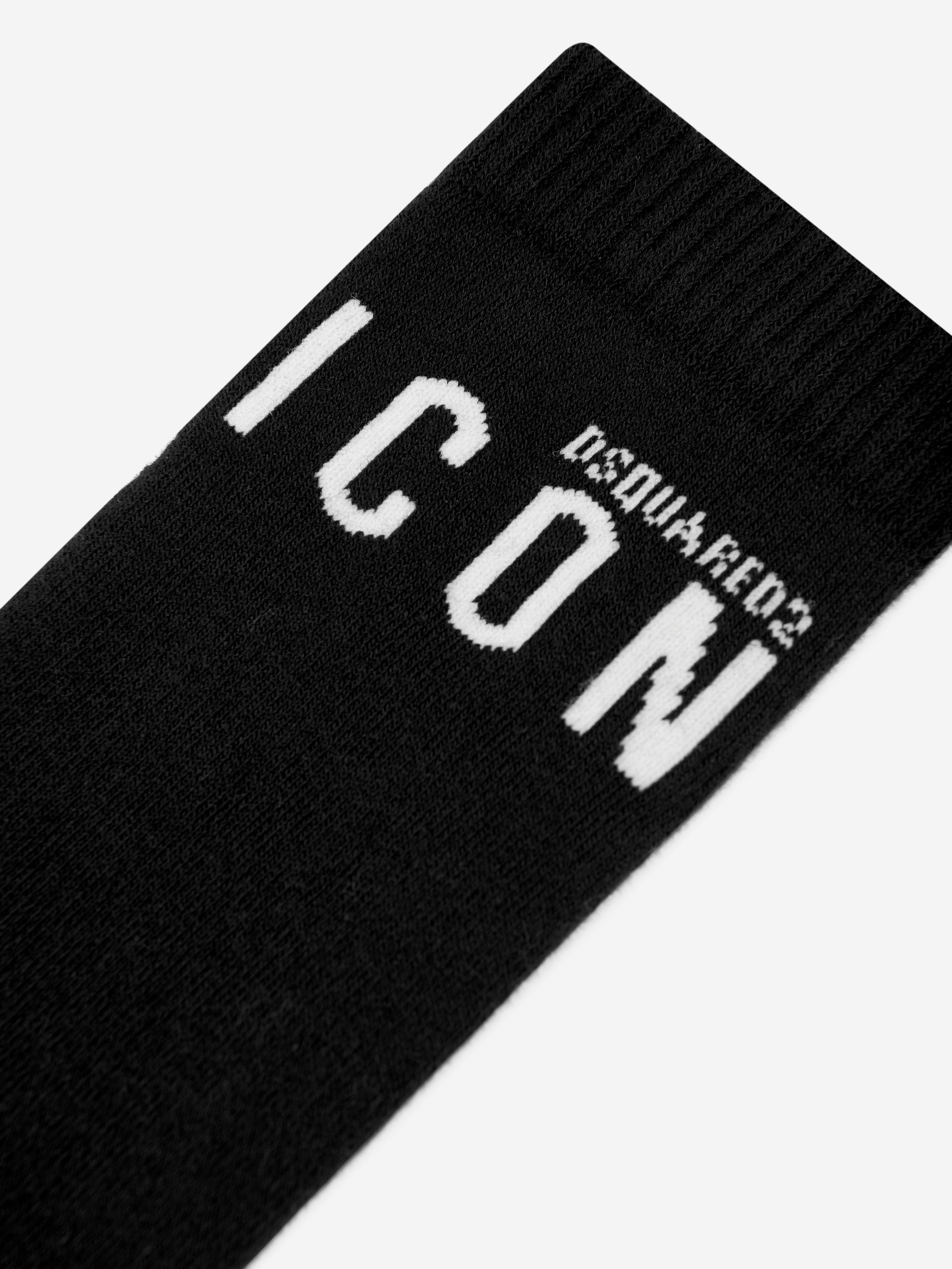 Dsquared2 Kids Icon Logo Socks in Black