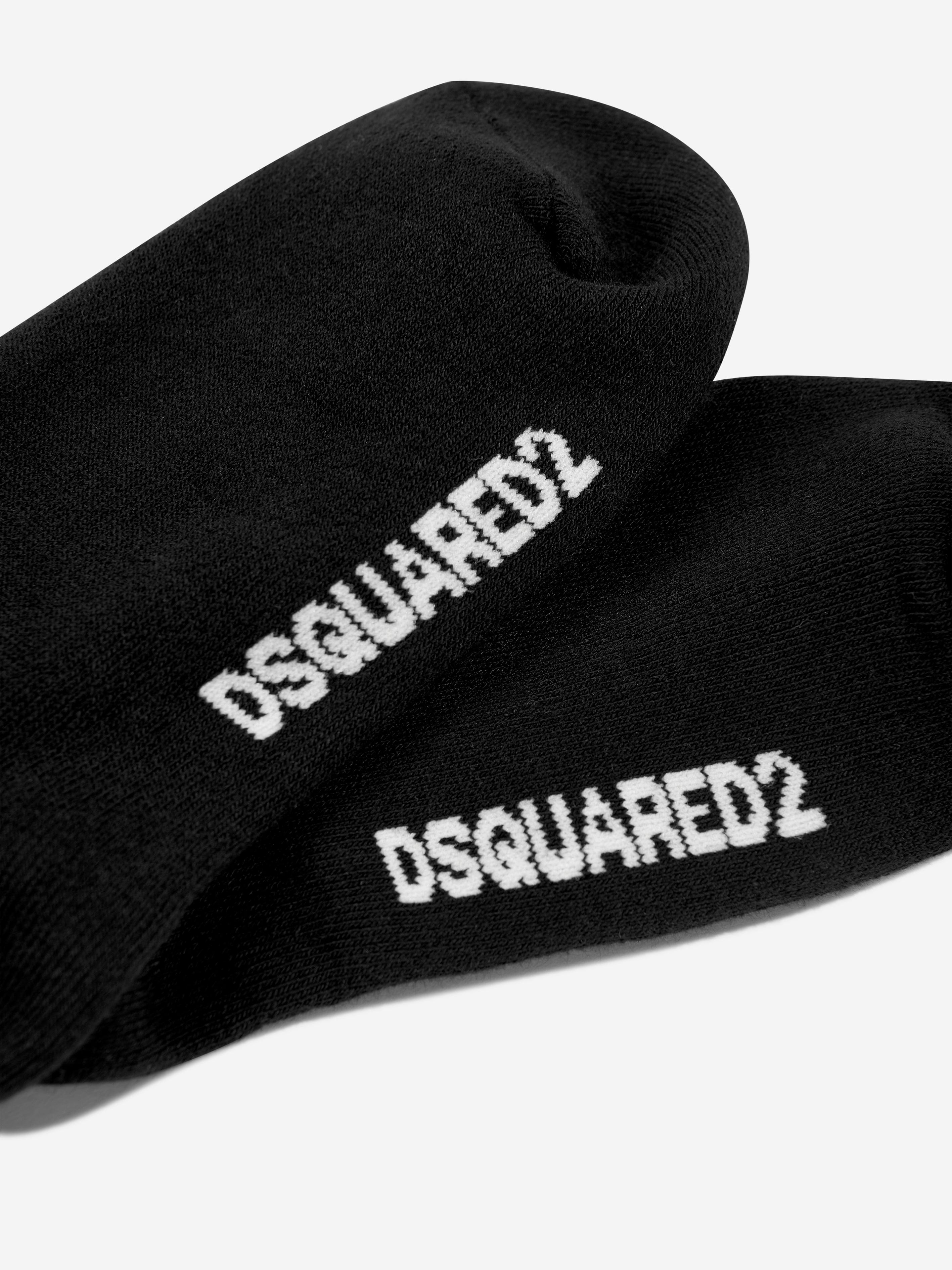 Dsquared2 Kids Icon Logo Socks in Black