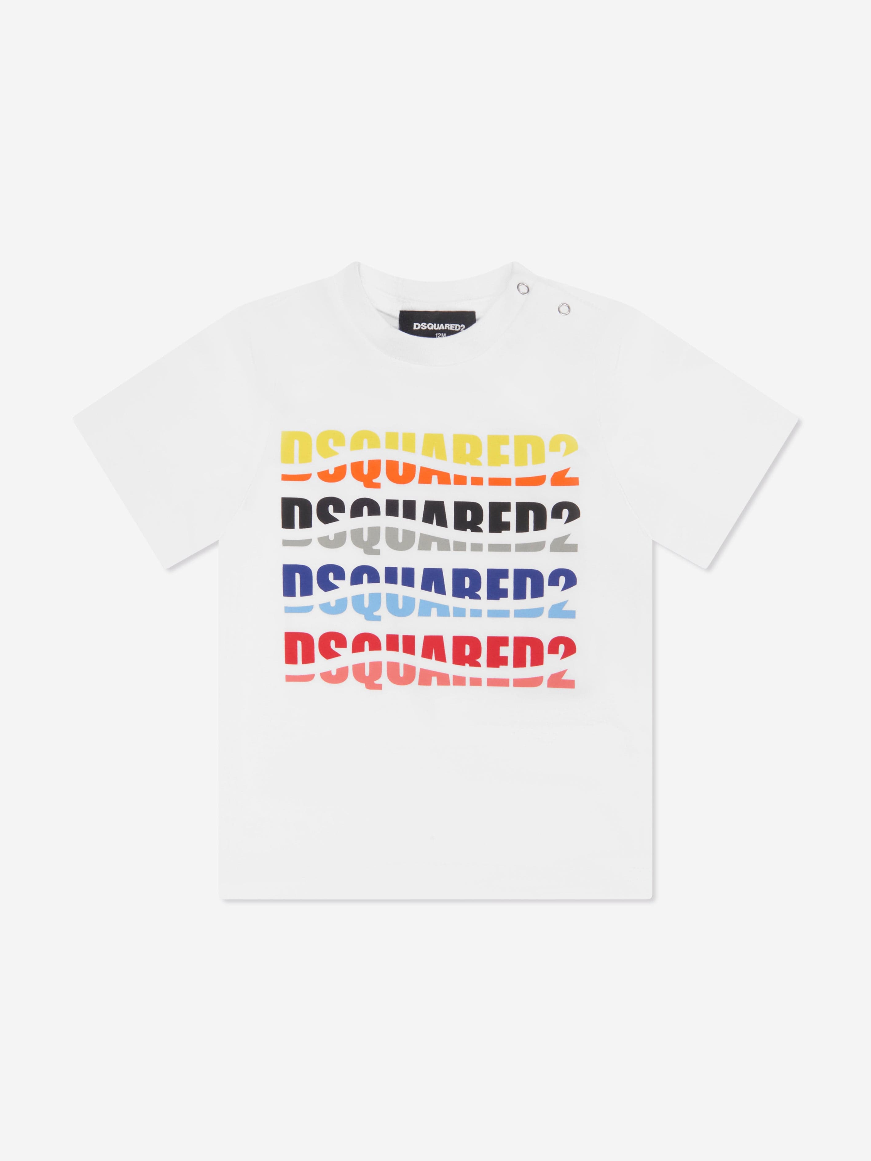 Dsquared2 Baby Multi Logo T-Shirt in White