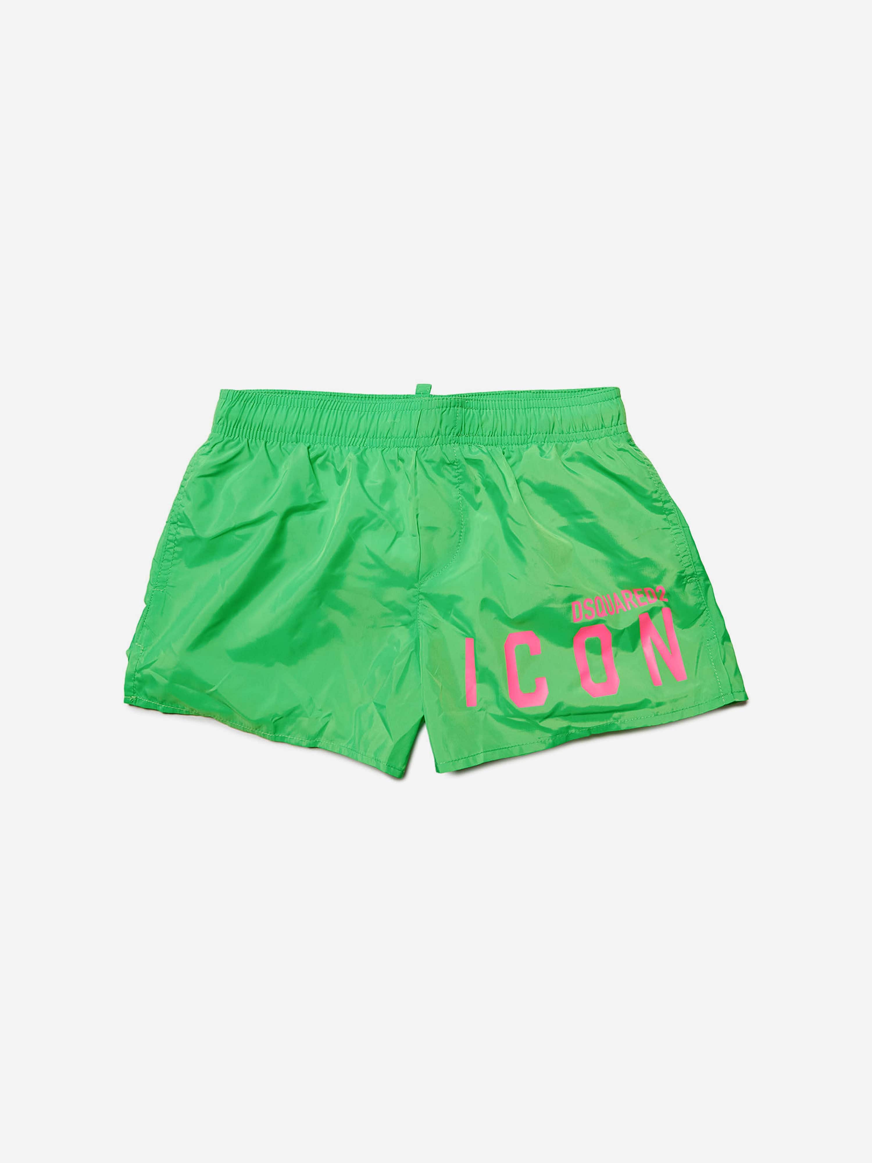 Dsquared2 Boys Icon Swim Shorts in Green