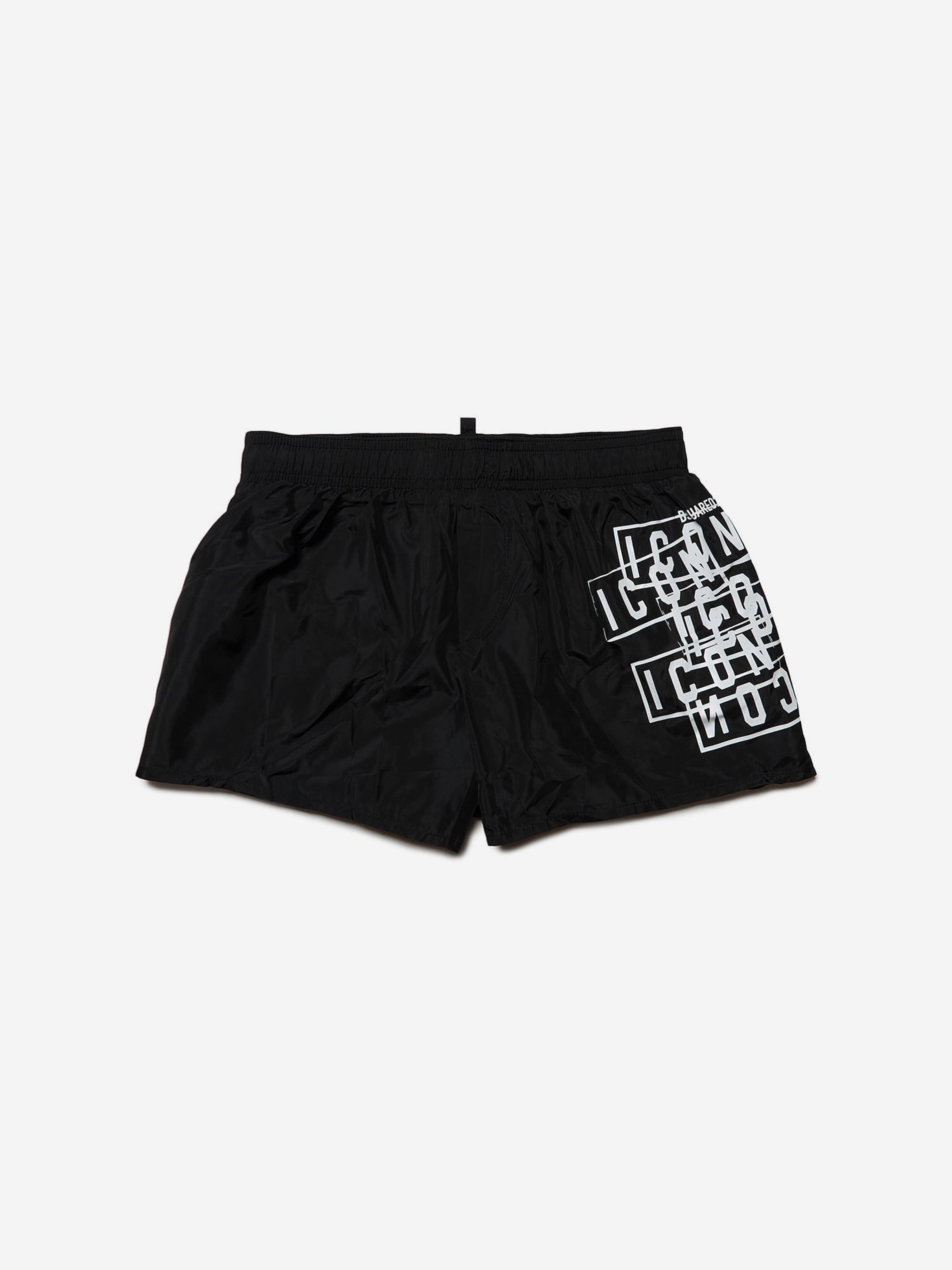 Dsquared2 Boys Icon Swim Shorts in Black