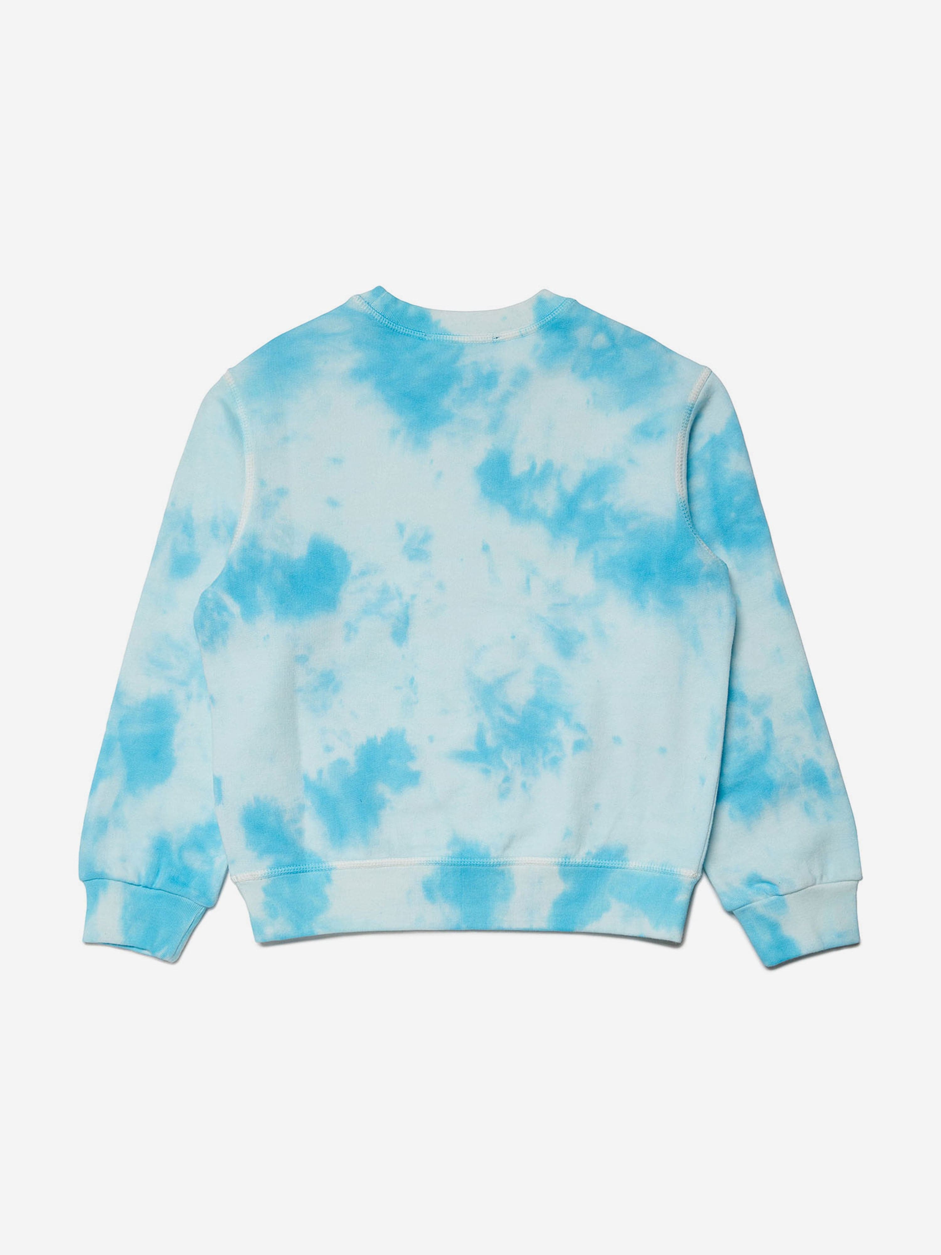 Dsquared2 Kids Tie-Dye Logo Sweatshirt in Blue