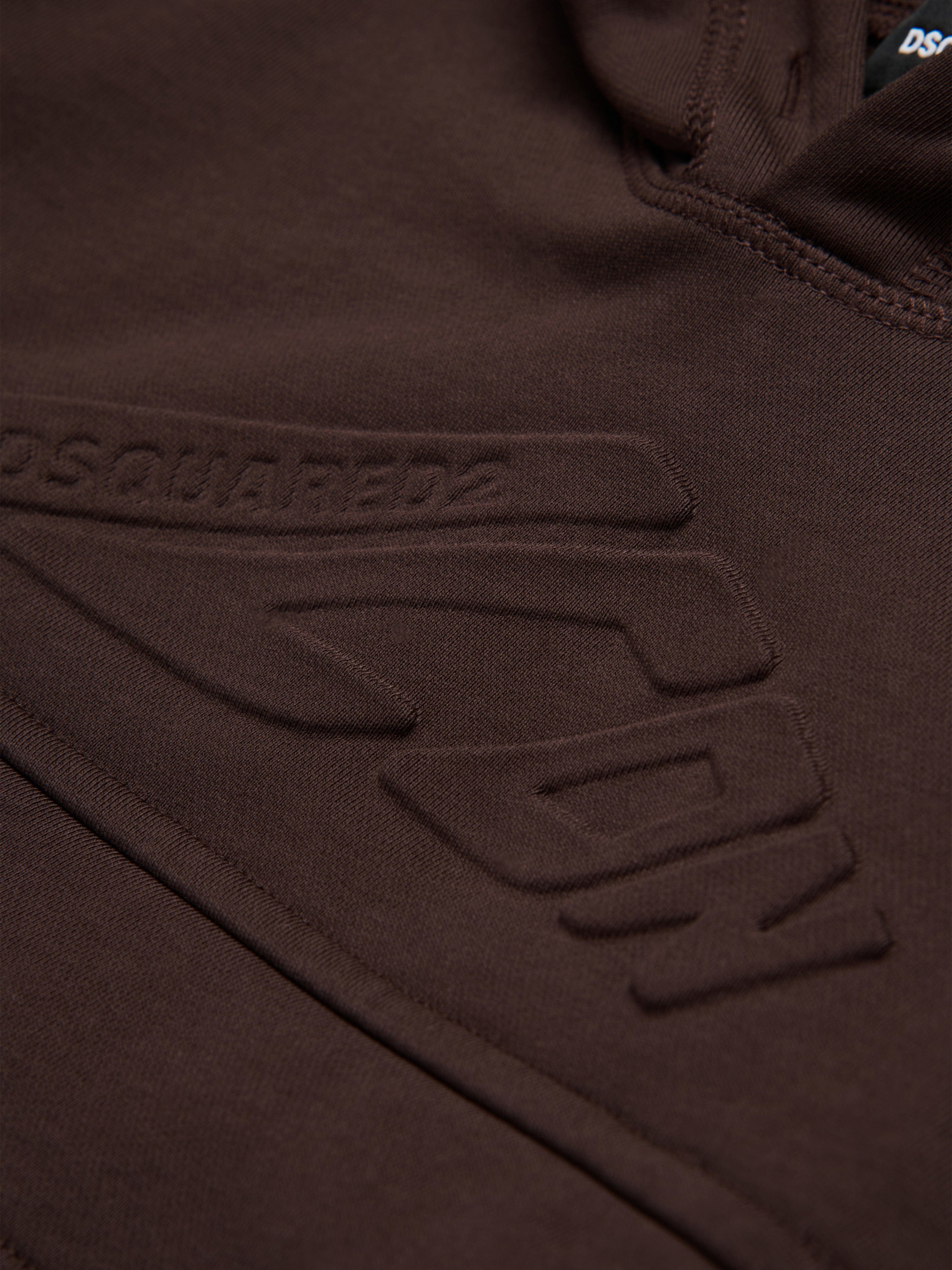 Dsquared2 Kids Icon Pocket Hoodie in Brown