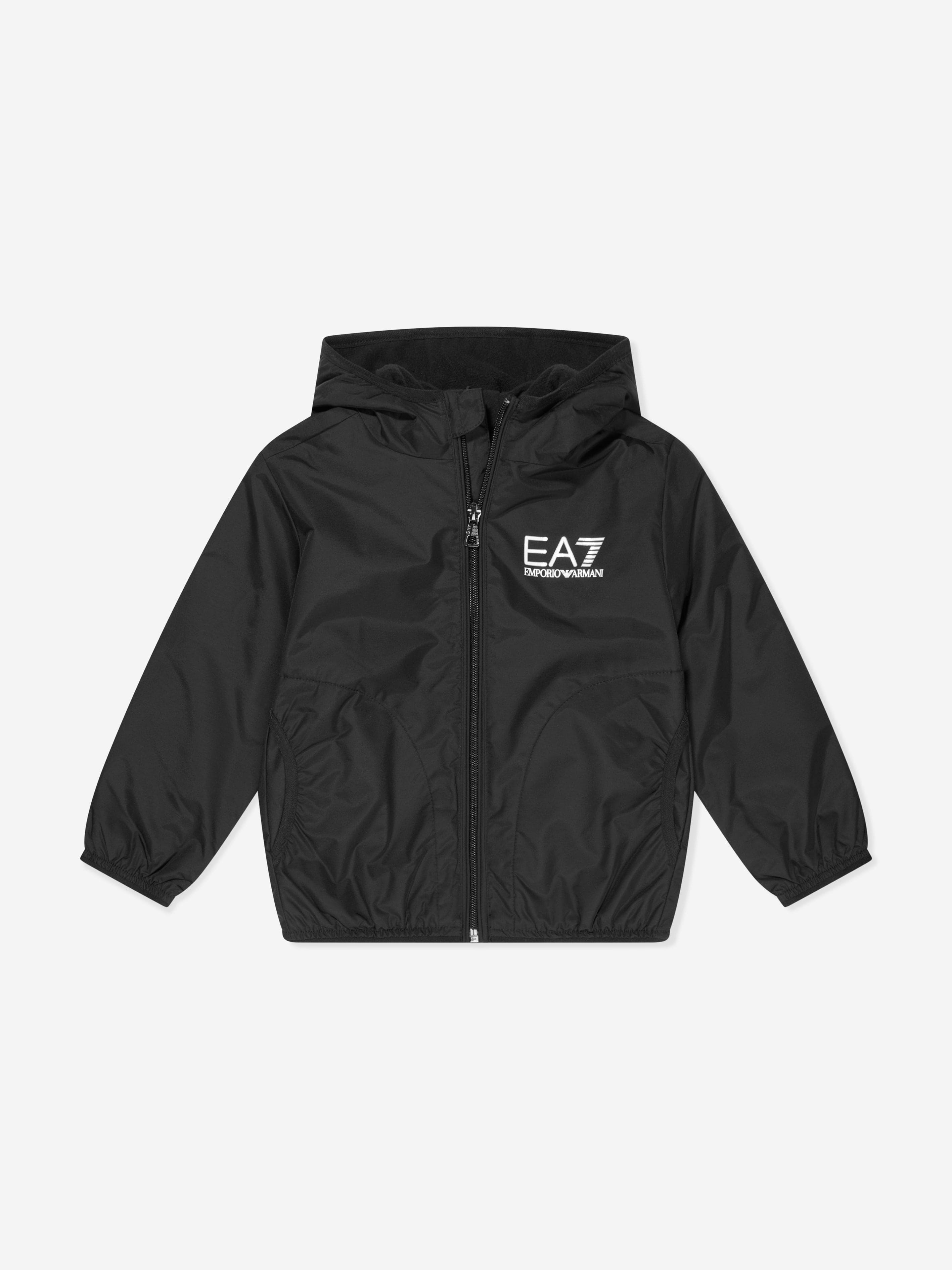 EA7 Emporio Armani Boys Zip Up Jacket in Black