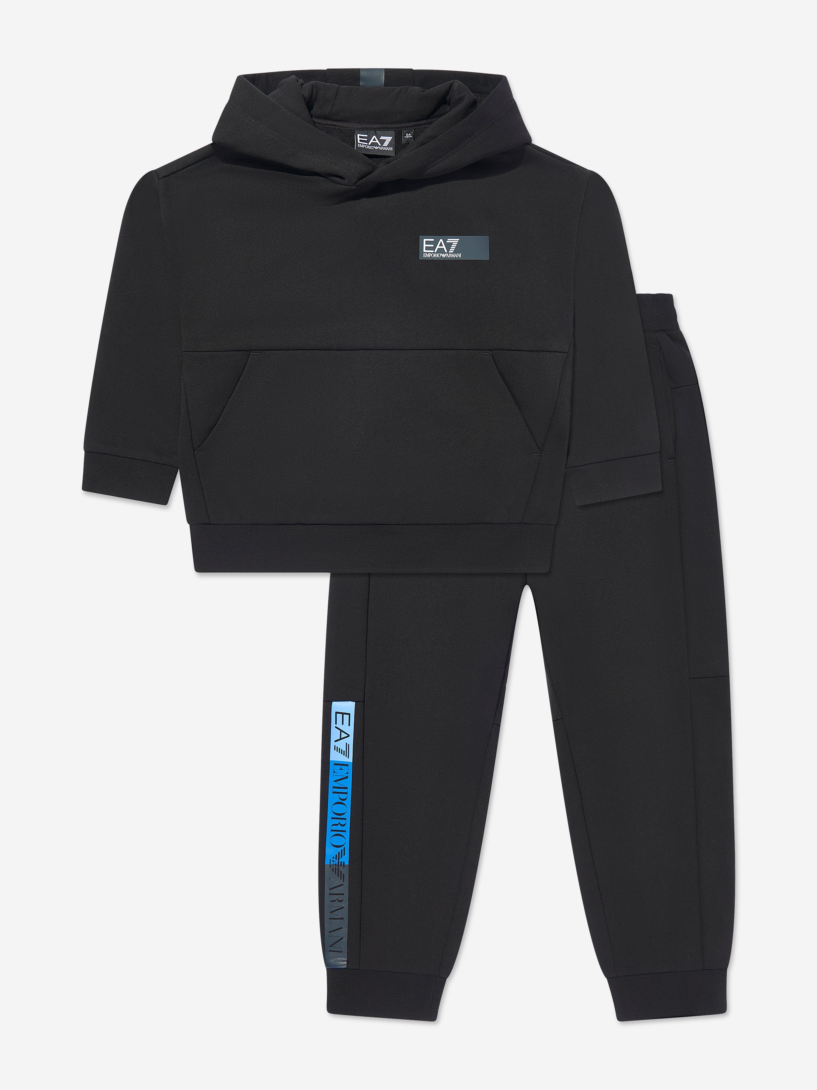 EA7 Emporio Armani Boys Logo Tracksuit in Black