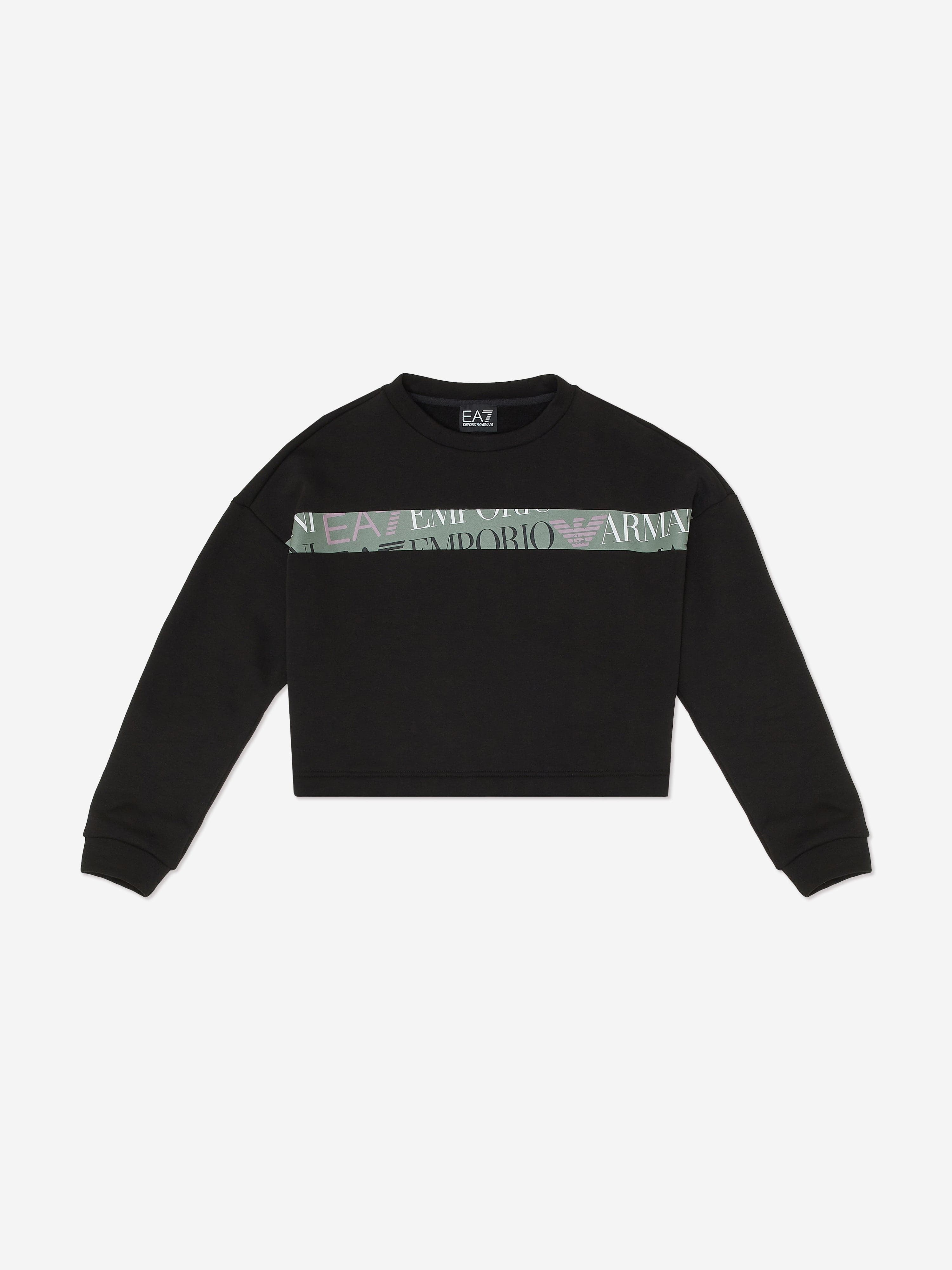 EA7 Emporio Armani Girls Logo Sweatshirt in Black