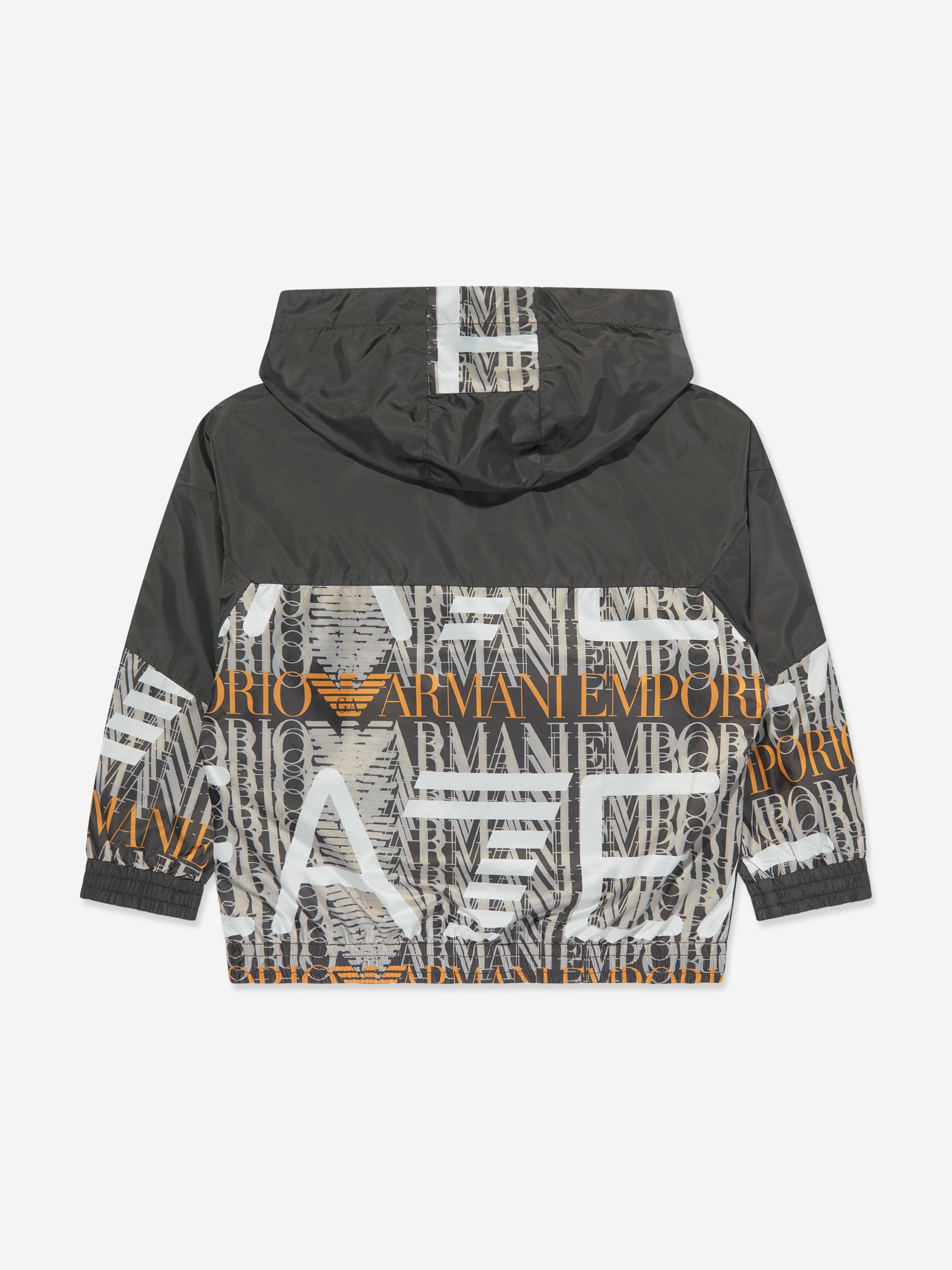 EA7 Emporio Armani Boys Graphic Windbreaker in Black