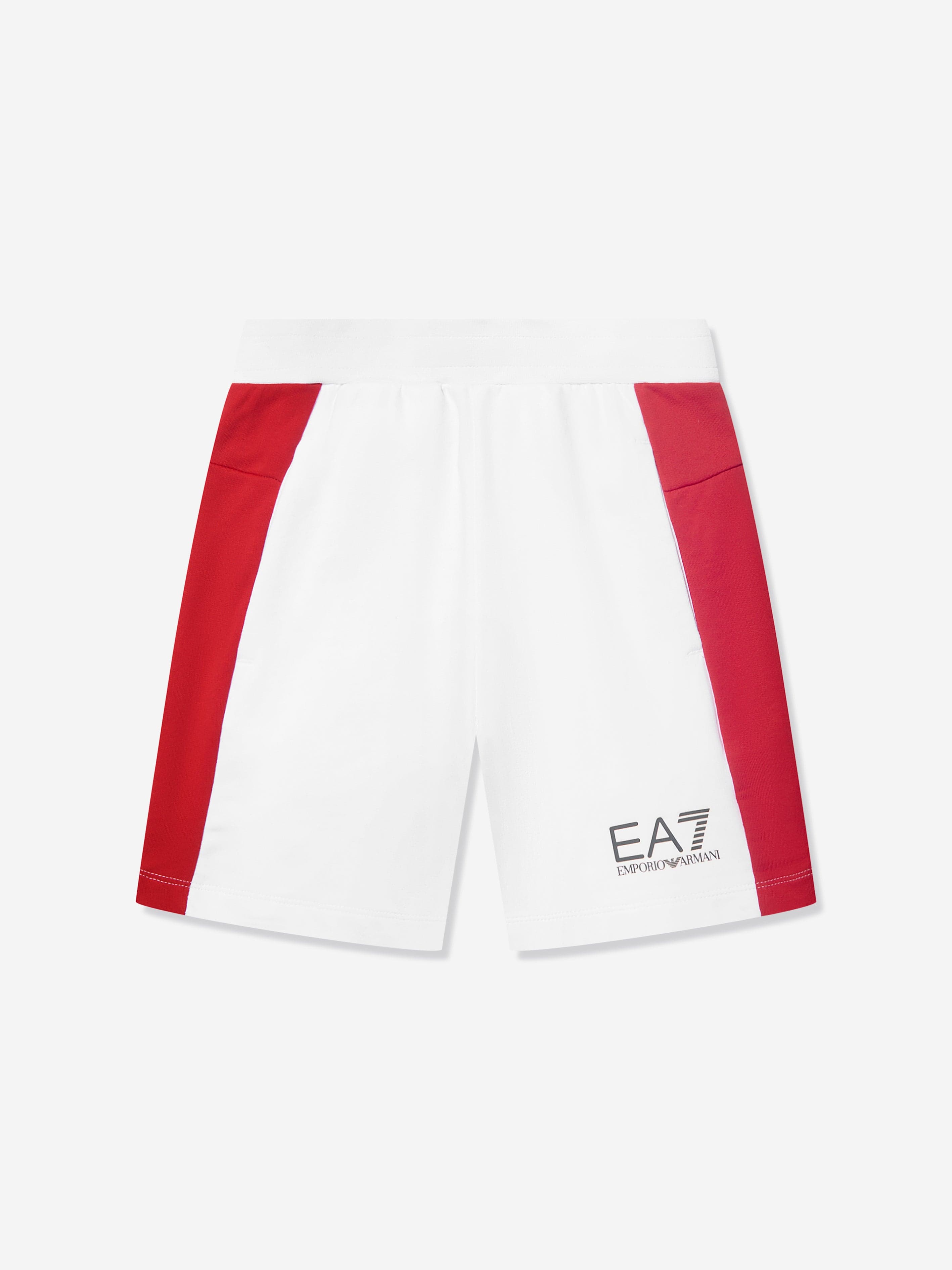 EA7 Emporio Armani Boys Colourblock Shorts in White