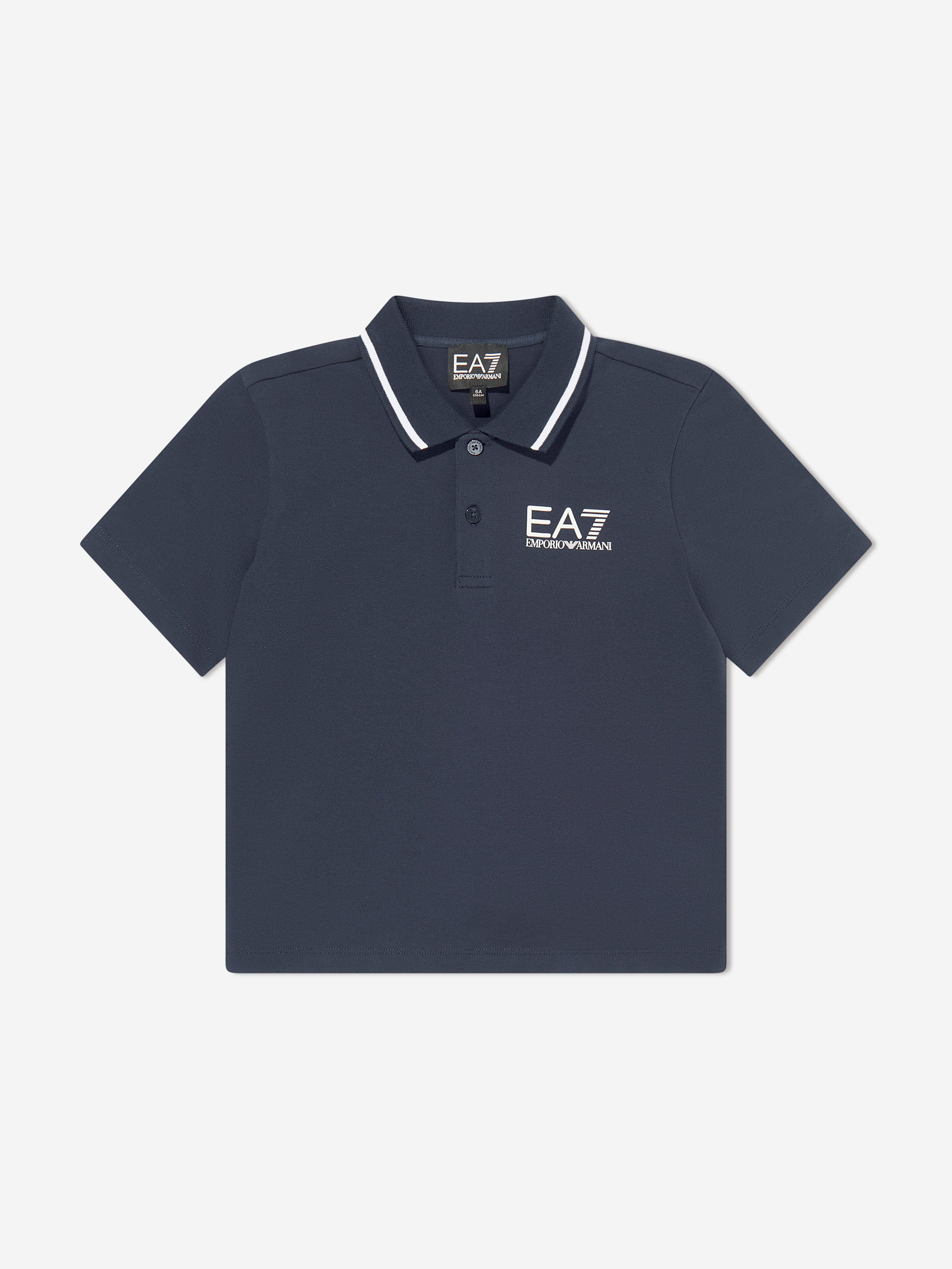 EA7 Emporio Armani Boys Logo Polo Shirt in Navy