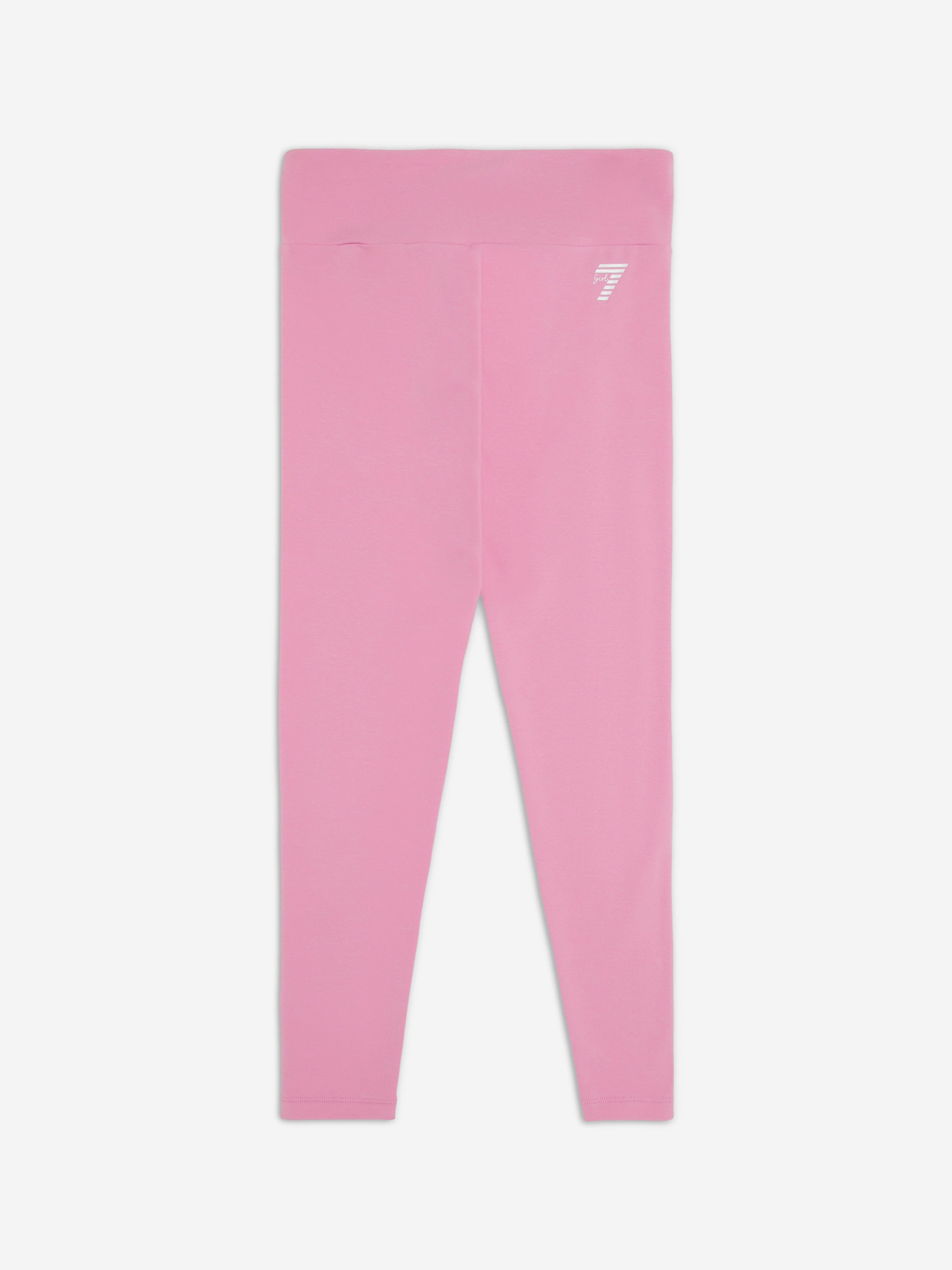 EA7 Emporio Armani Girls Logo Leggings in Pink