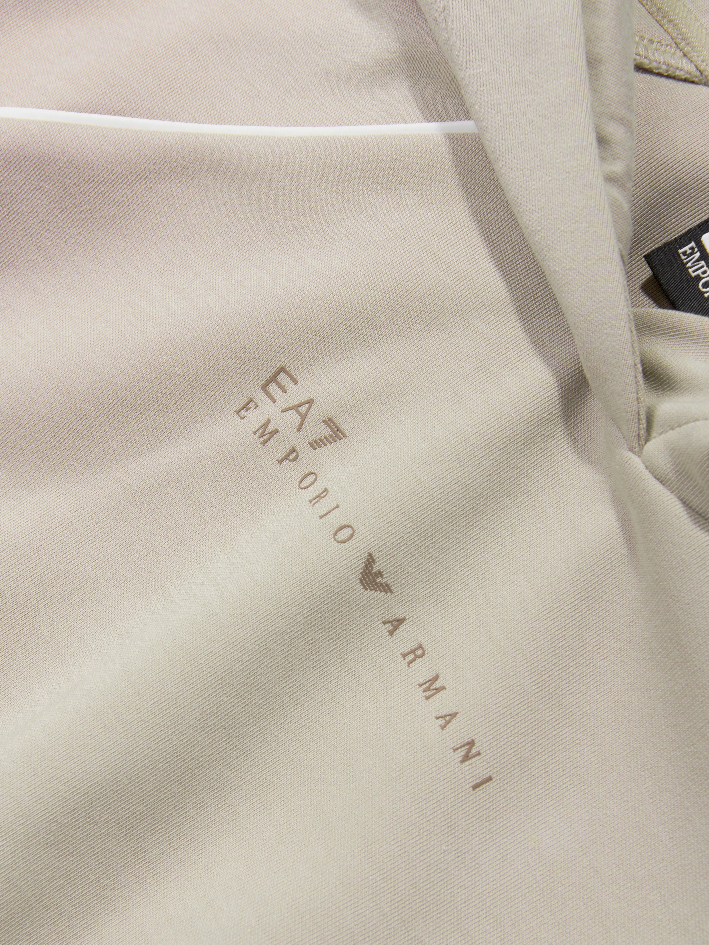 EA7 Emporio Armani Girls Logo Hoodie in Beige
