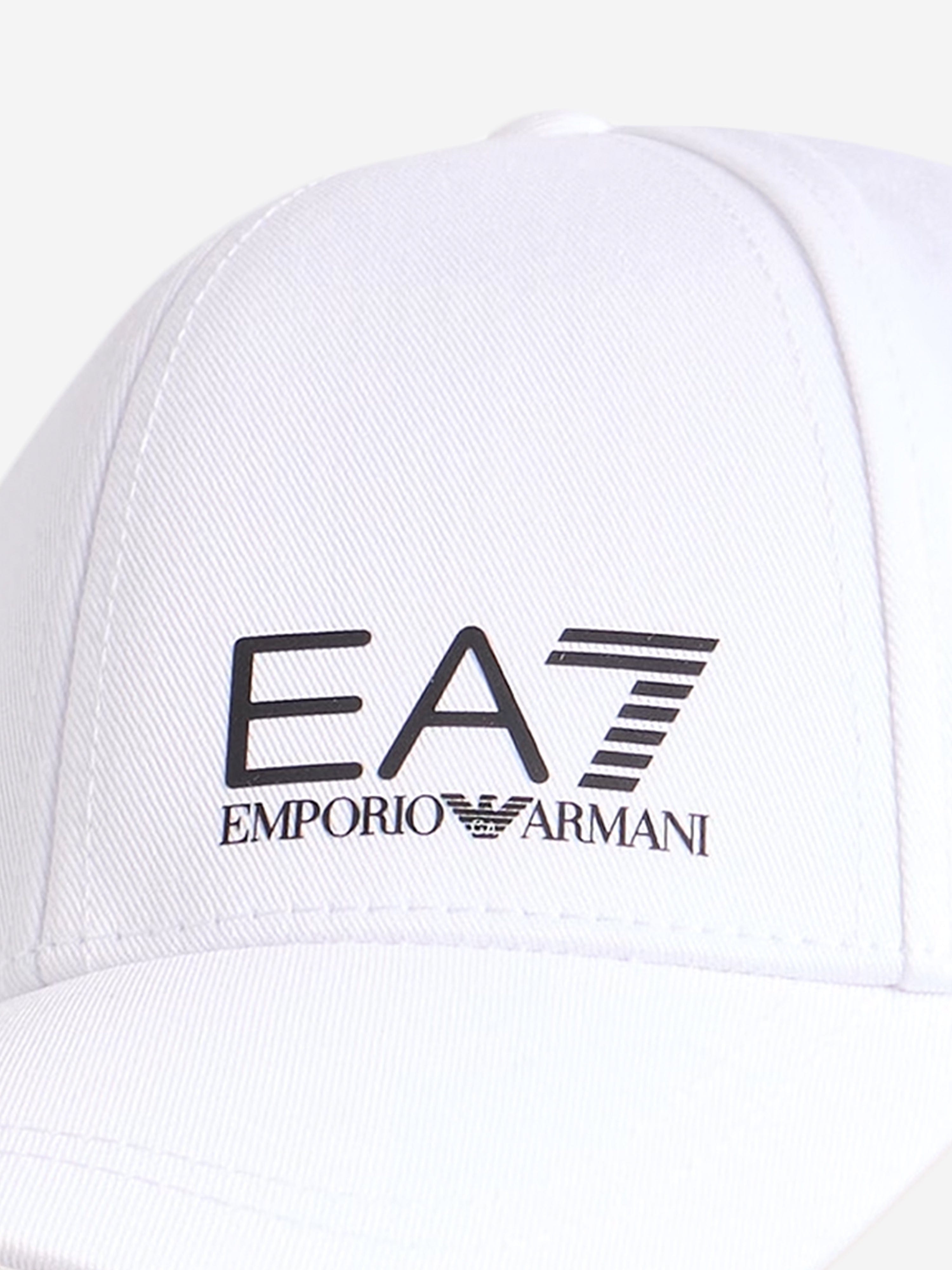 EA7 Emporio Armani Boys Logo Cap in White