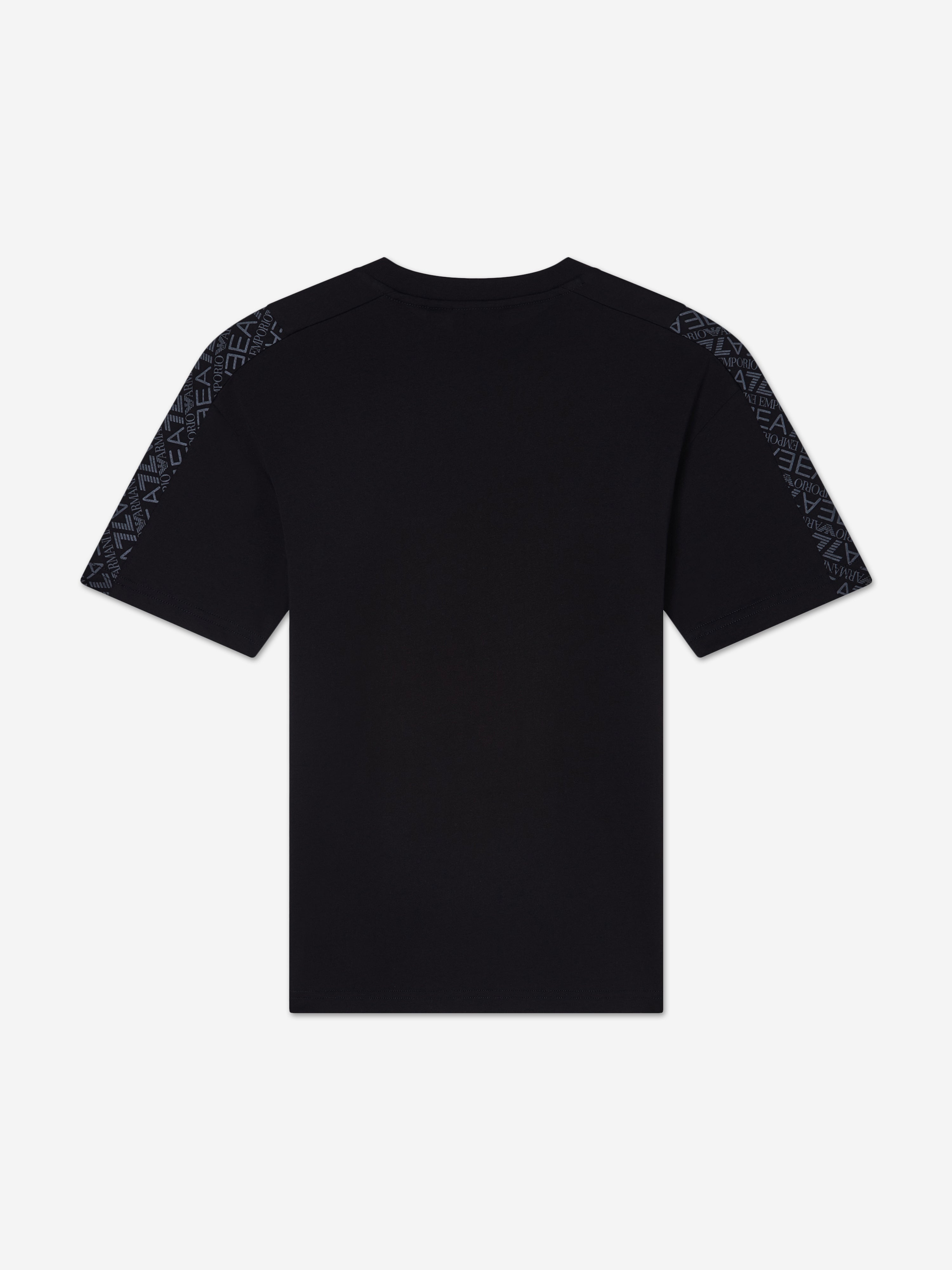 EA7 Emporio Armani Boys Monogram Logo T-Shirt in Black