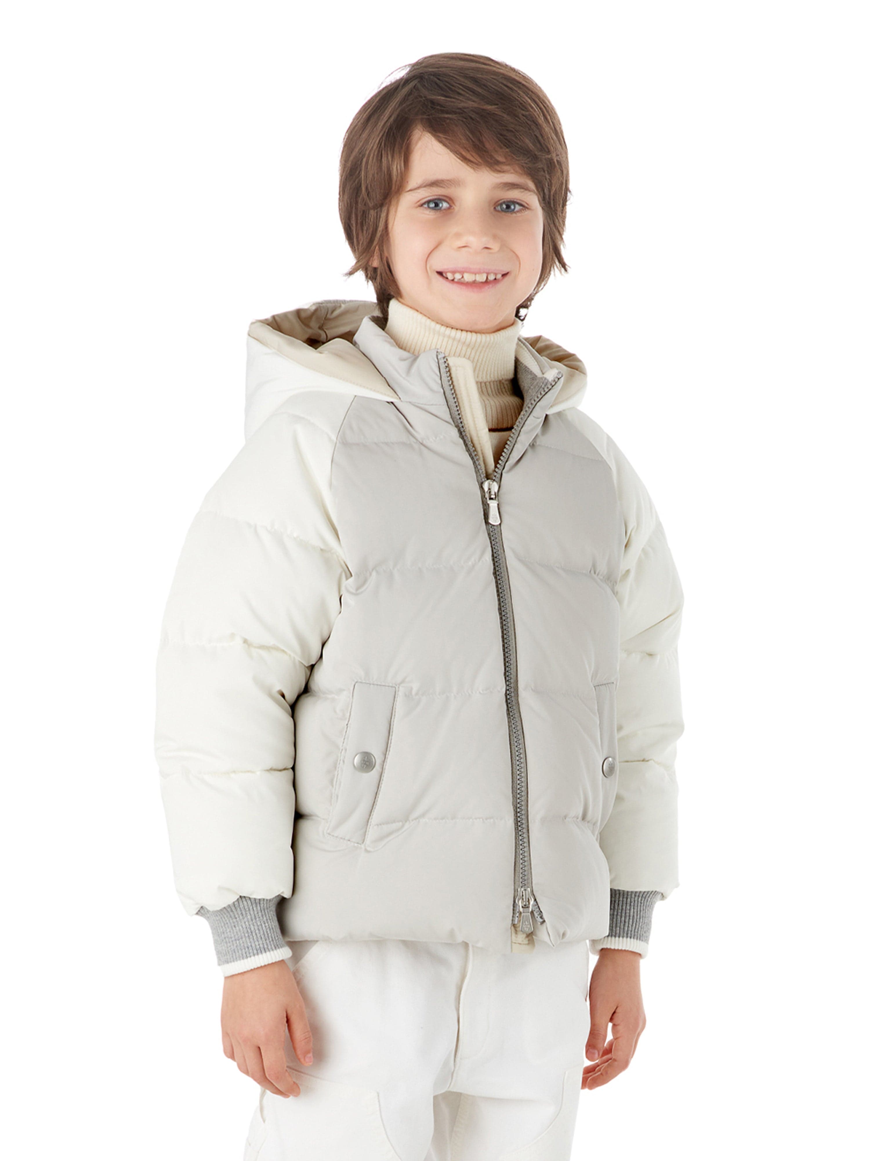 Eleventy Boys Puffer Jacket in Grey