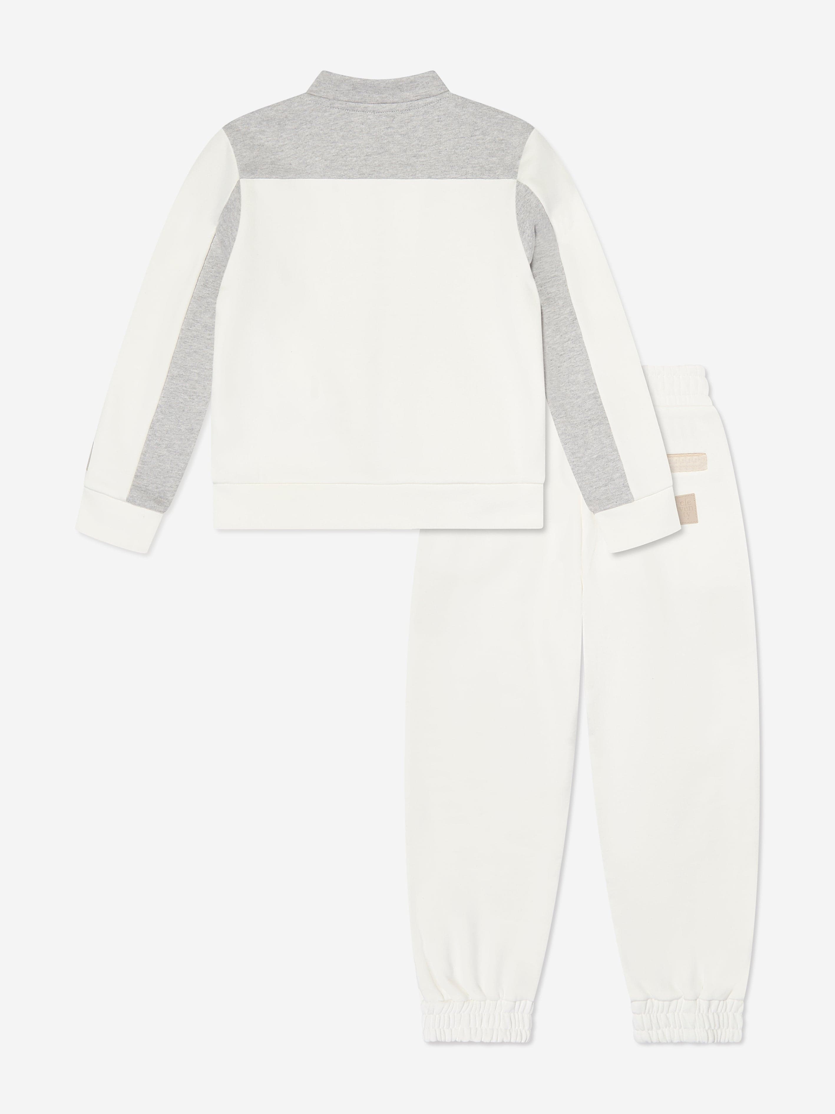 Eleventy Boys Fleece Tracksuit in Ivory