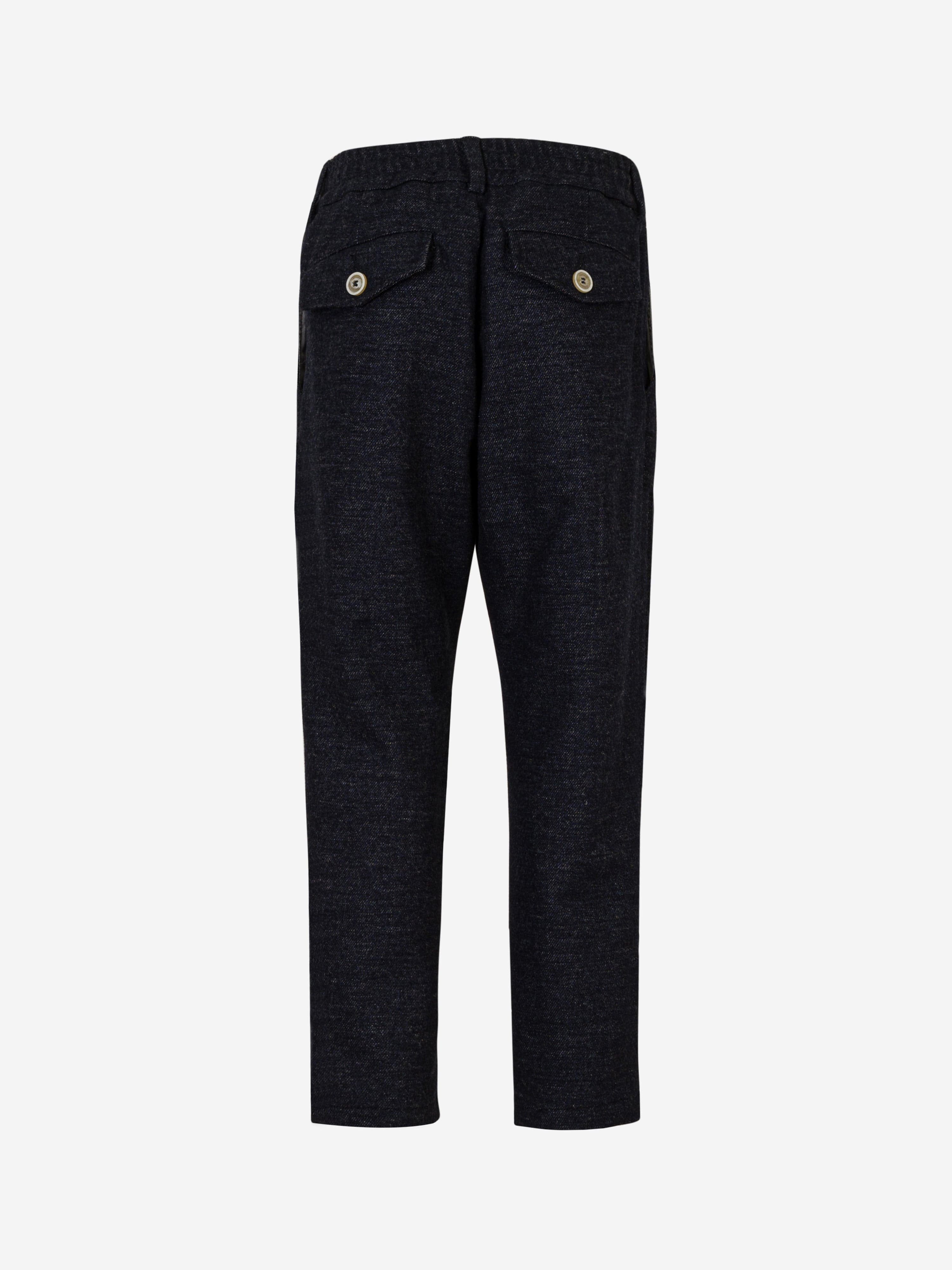 Eleventy Boys Wool Trousers in Navy