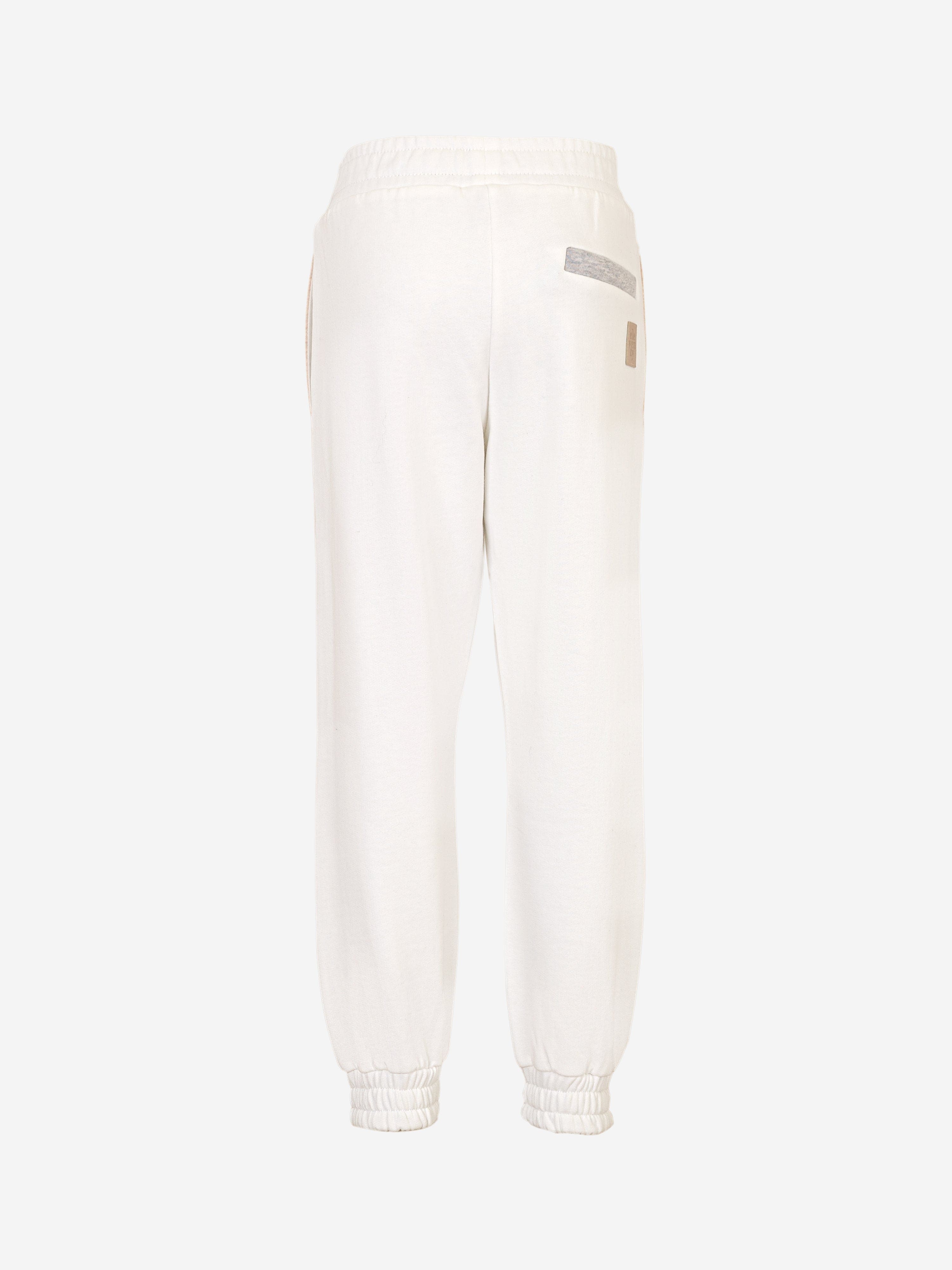 Eleventy Boys Logo Joggers in Ivory