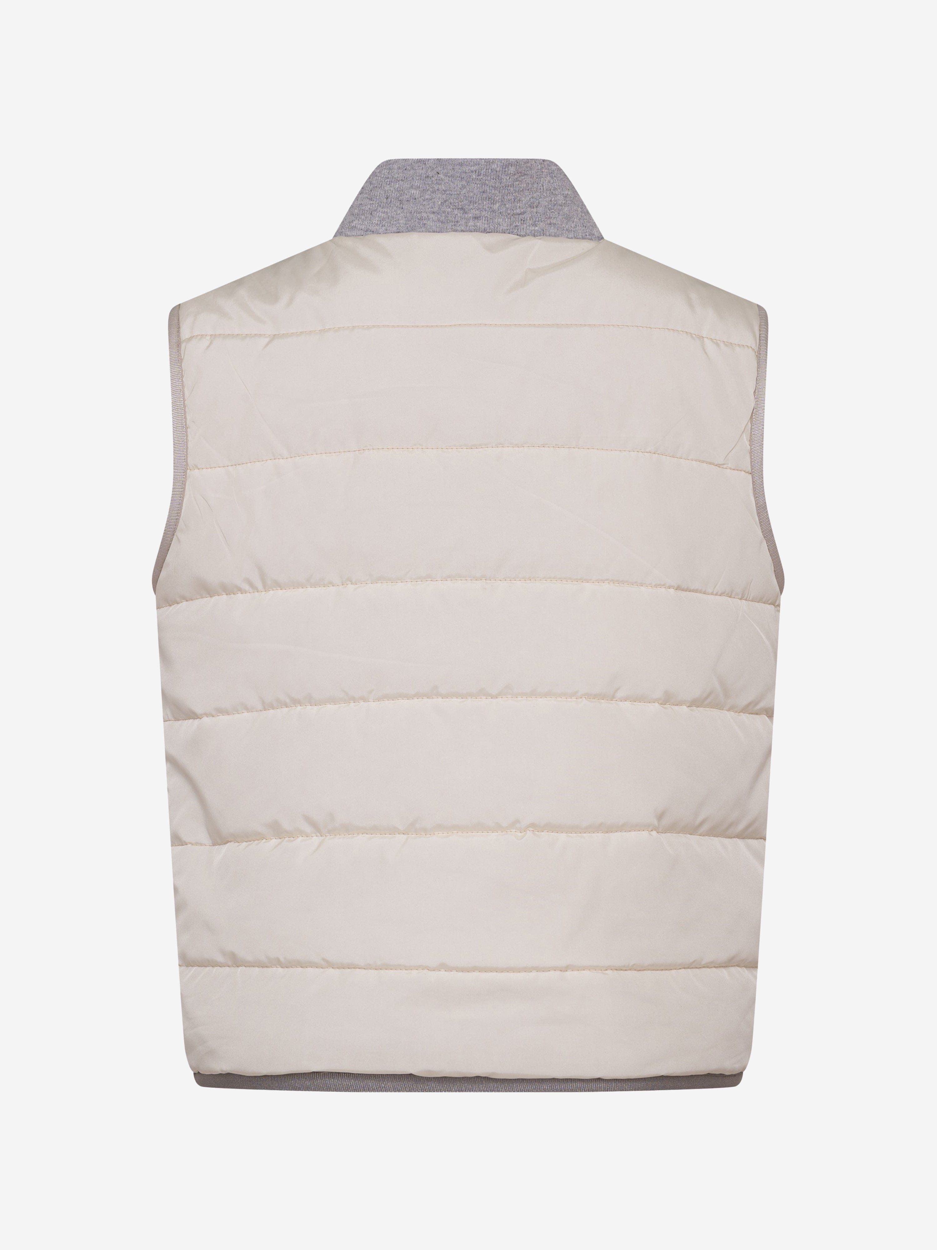 Eleventy Boys Padded Gilet in Ivory