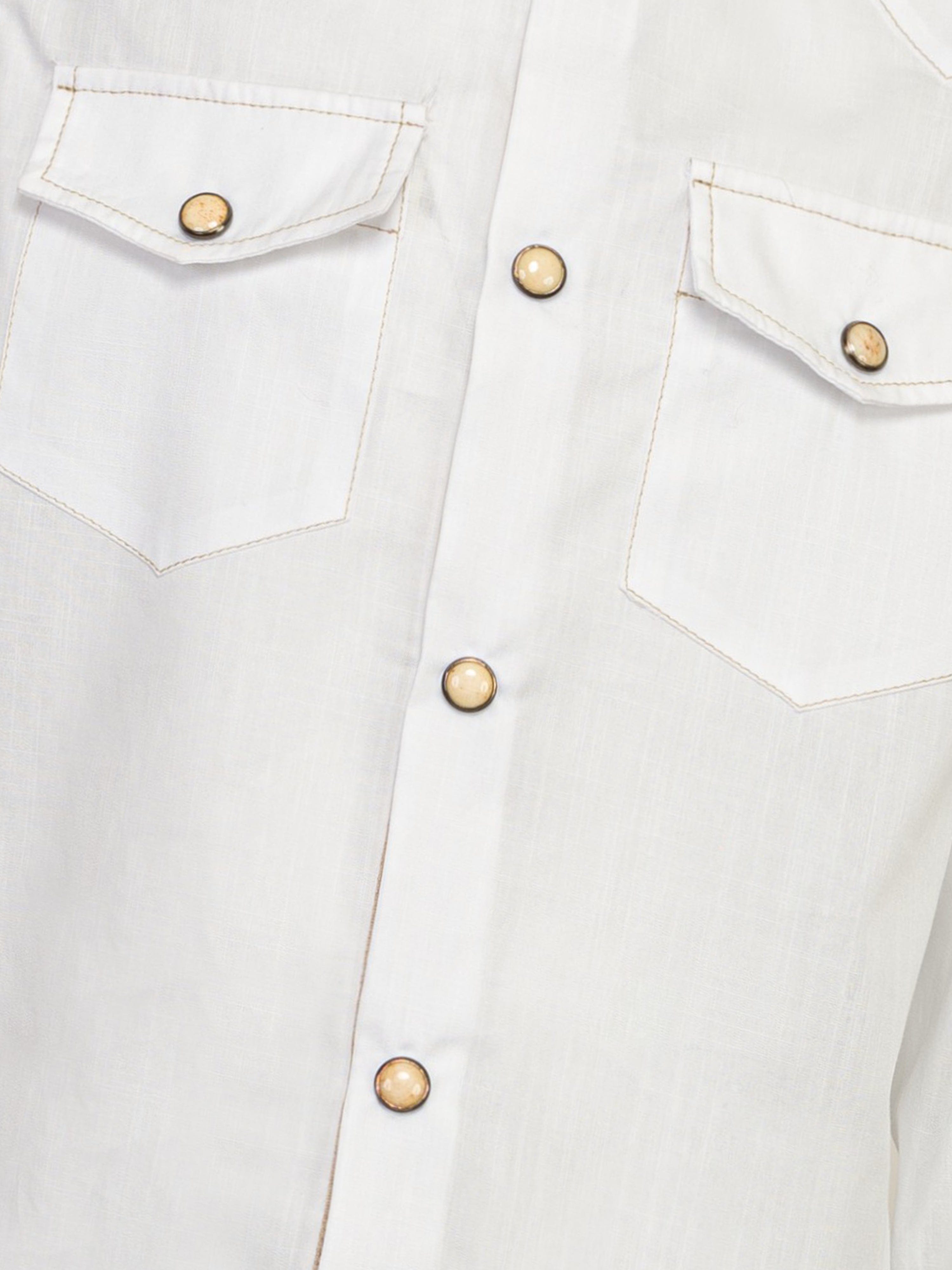 Eleventy Boys Double Pocket Shirt in White