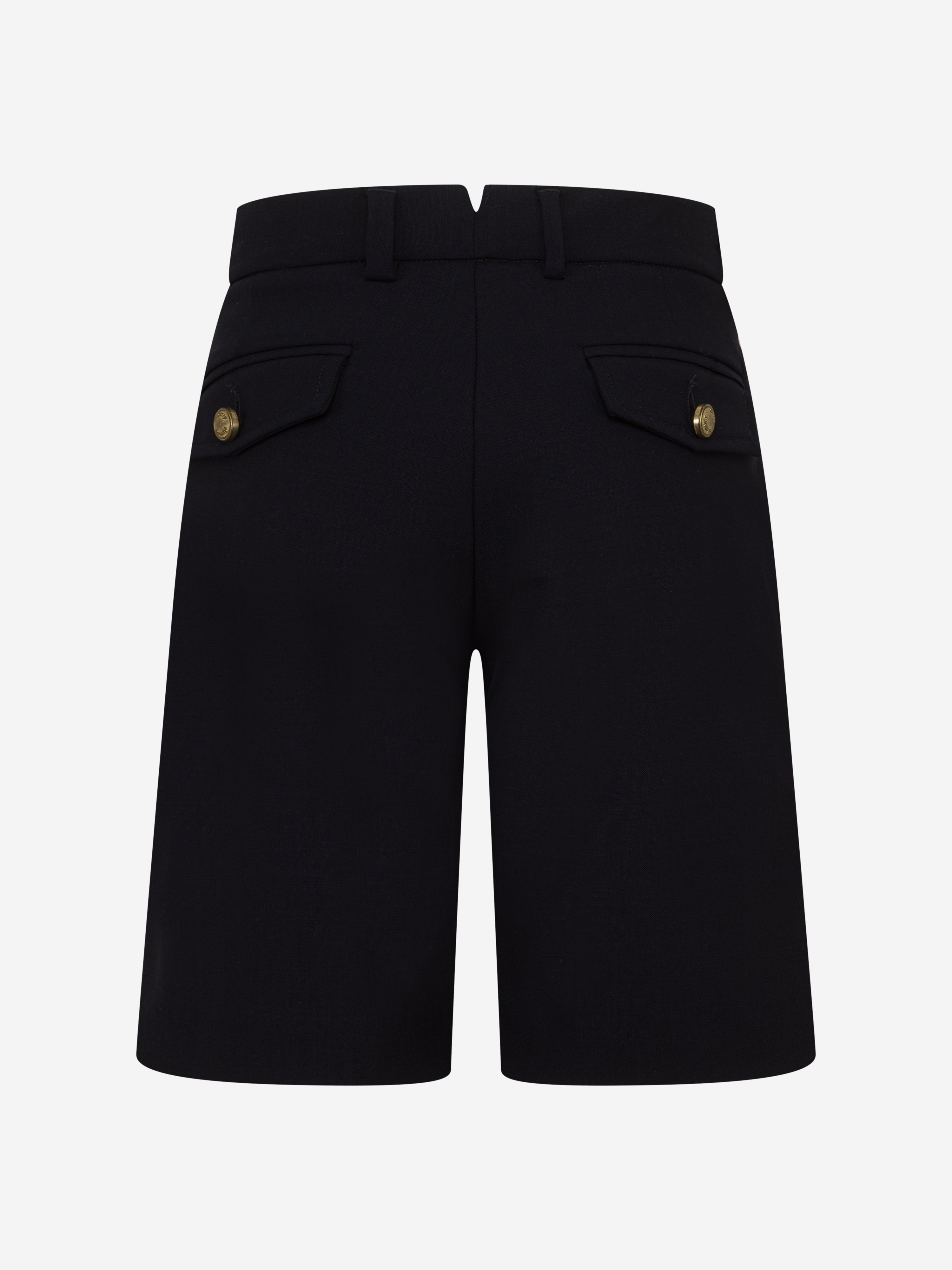 Eleventy Boys Wool Suit Shorts in Navy