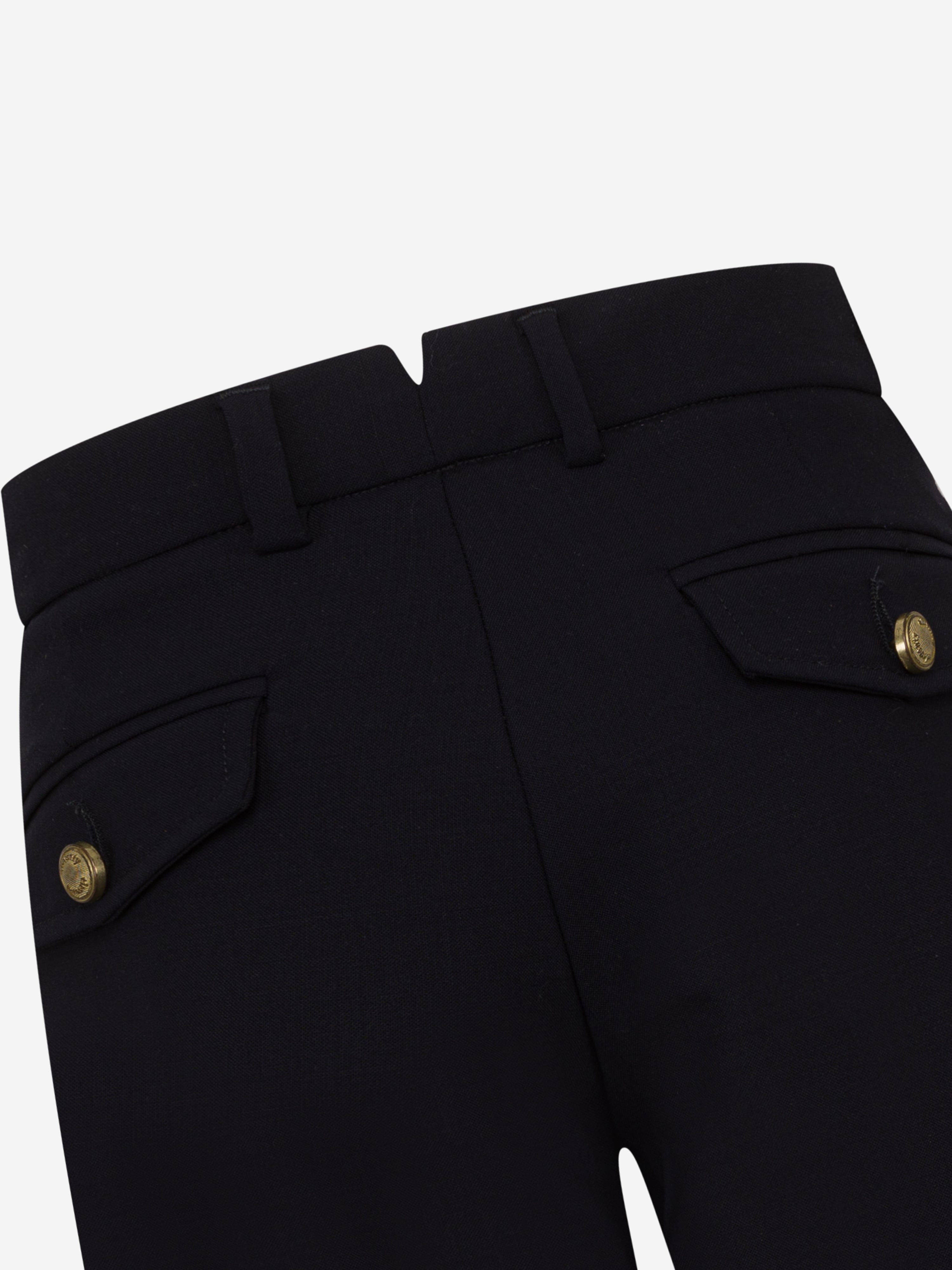 Eleventy Boys Wool Suit Shorts in Navy