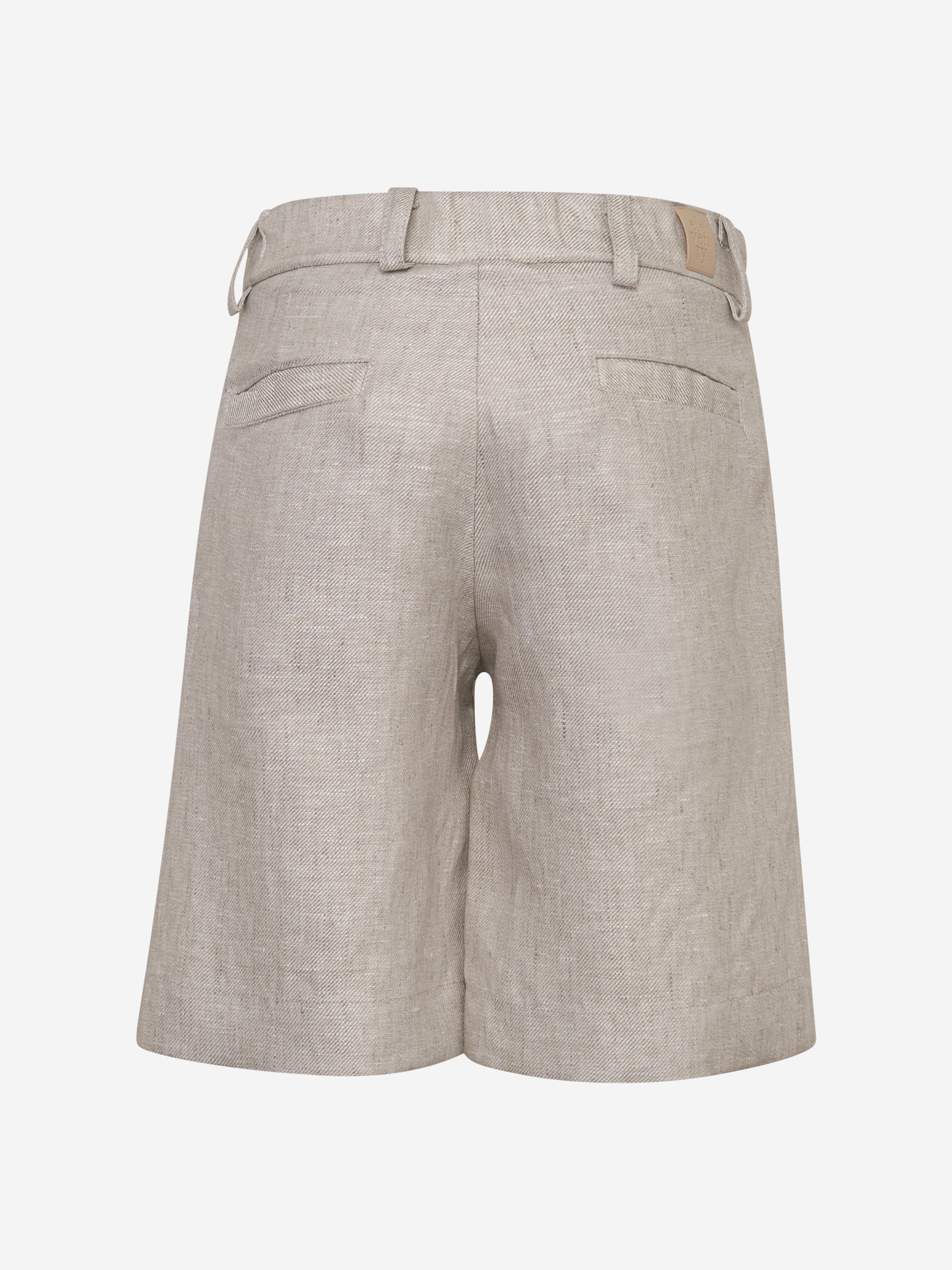 Eleventy Boys Linen Shorts in Beige